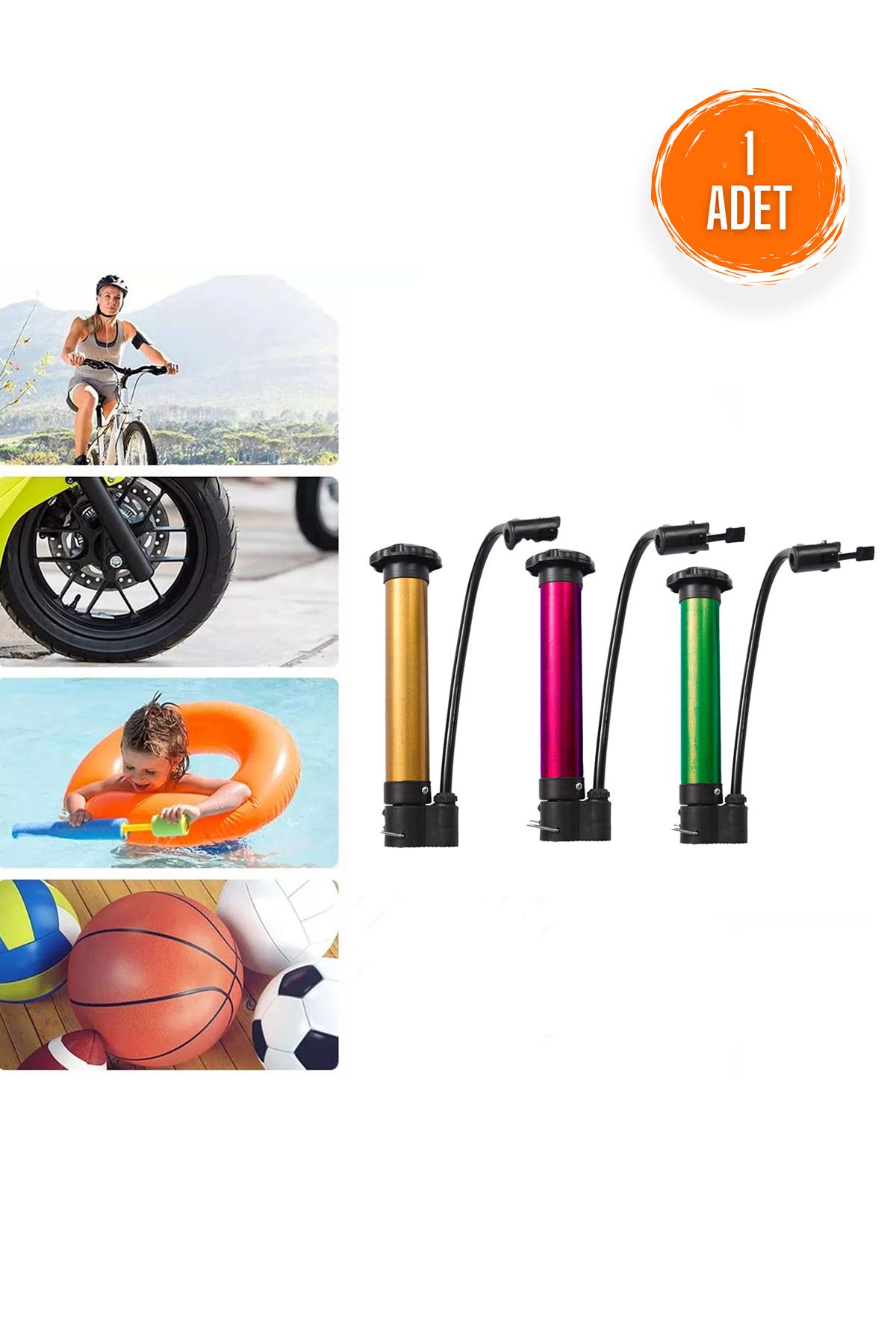 COZY SENSE Bisiklet Pompası 1 Adet Çok Amaçlı Top Balon Oyuncak Şişirme Pompası Lastik Tekerlek Hava Pompası