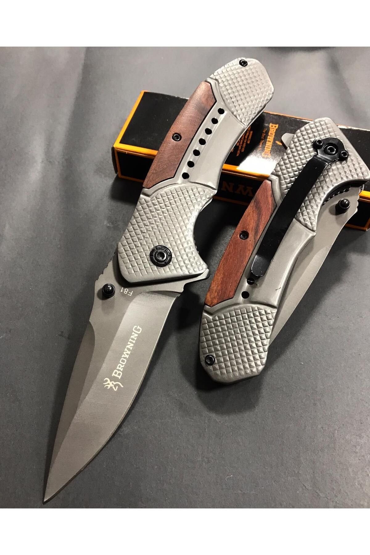 alsepeteavm Browning F81 Çelik Desenli Kamp Çakısı