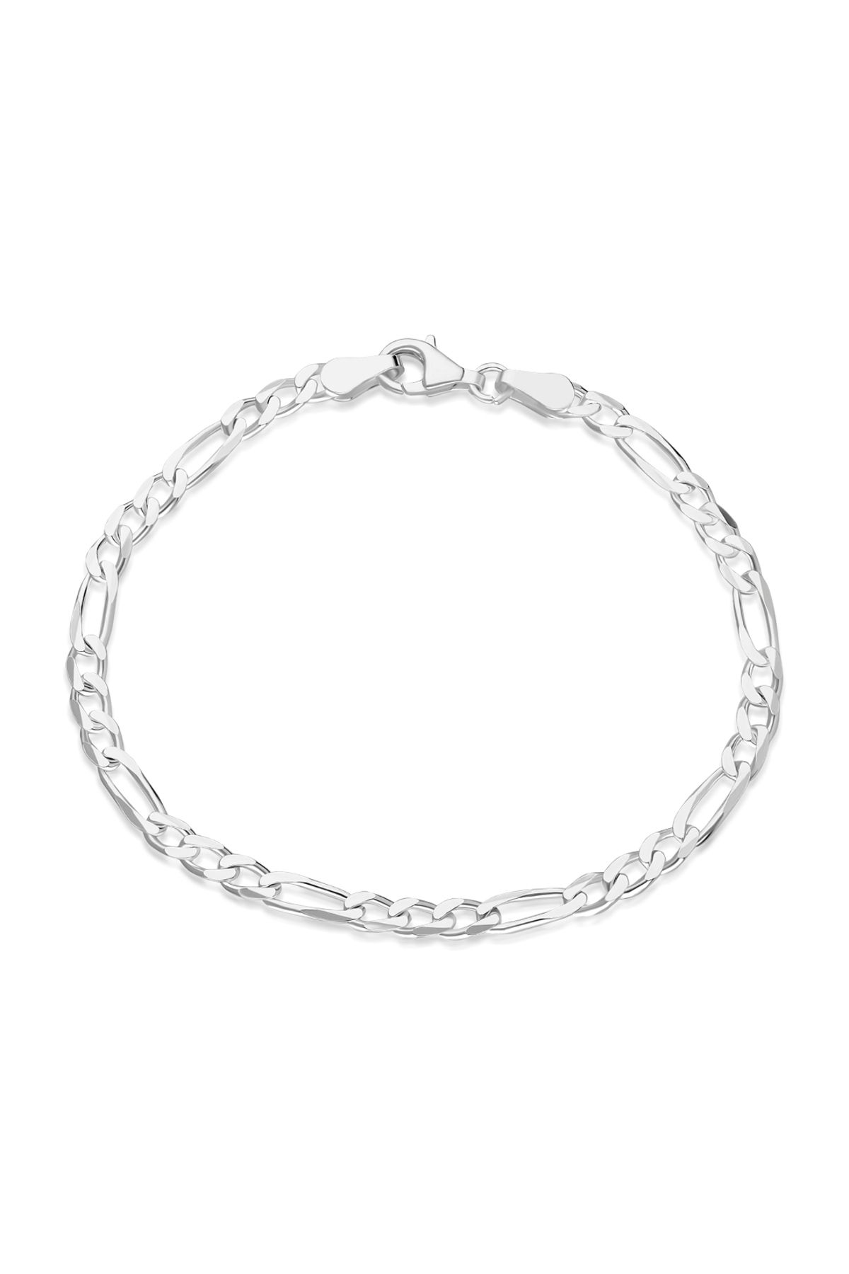 Bommsstore 925 Ayar Gümüş Figaro Model Erkek Bileklik – Ayarlanabilir Zincir | 16–21 cm