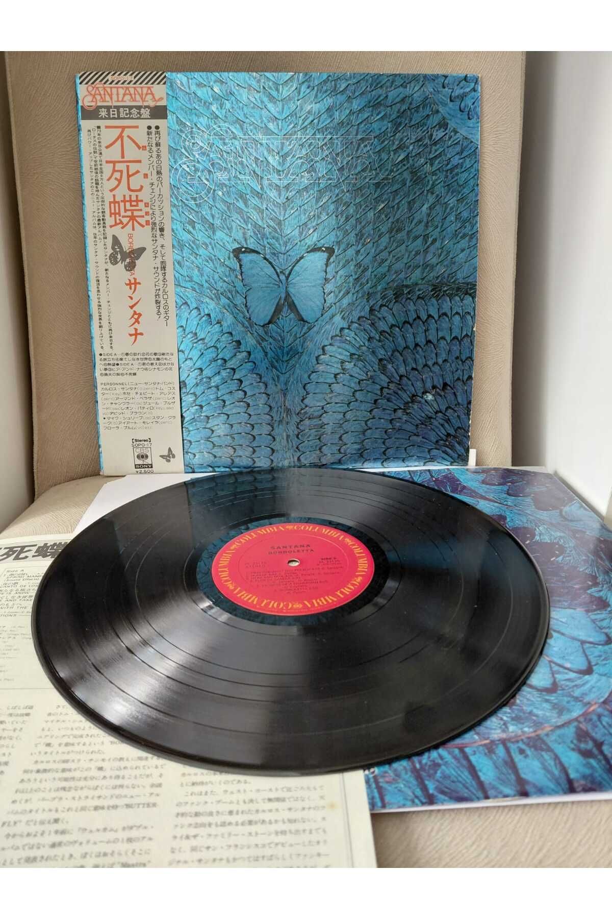 Plakperest Santana – Borboletta - 1974 Japonya Basım LP Plak Albüm - Obi’li-2.el