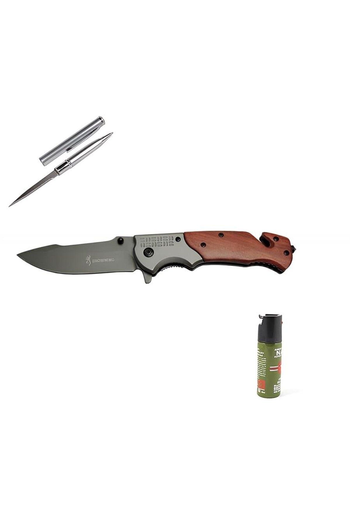 alsepeteavm Kişiye Özel Browning Kurtarma Çakısı Gül DA308 23 CM