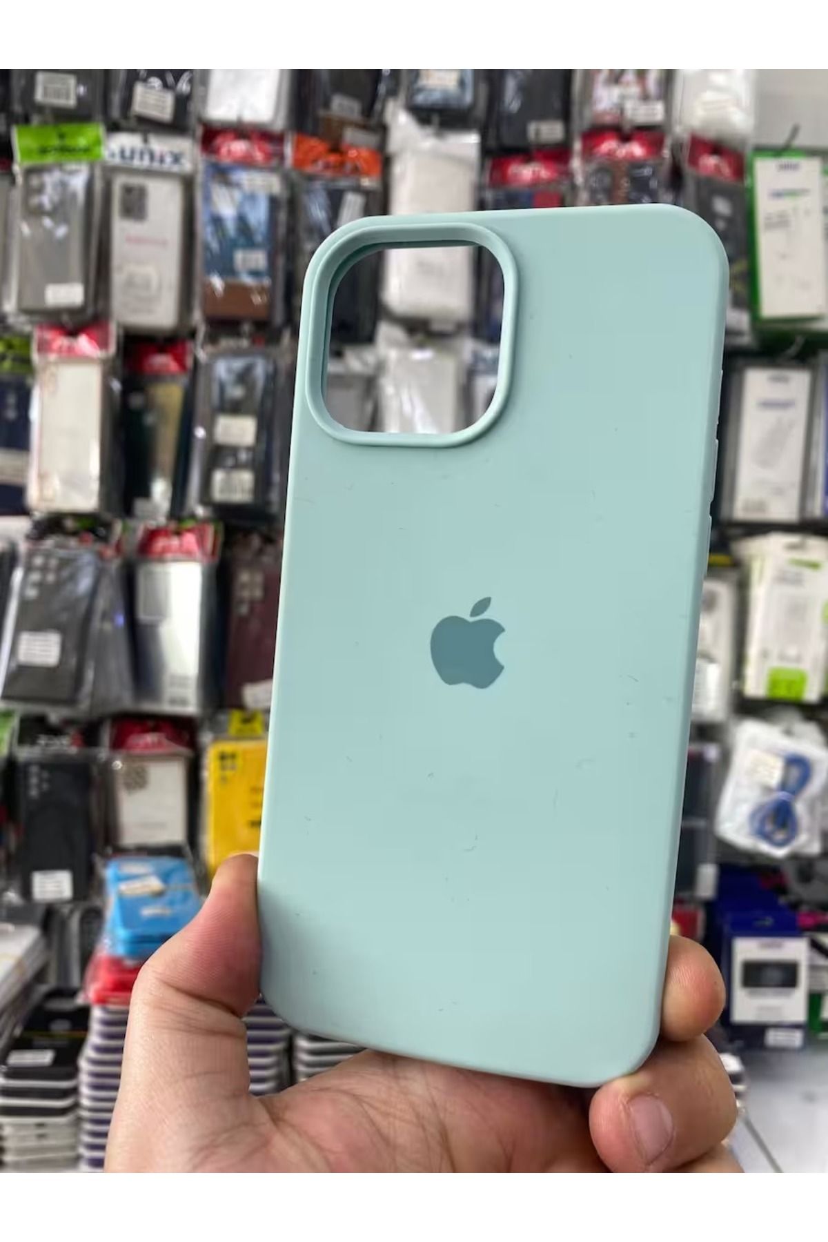 Soffany İPHONE 13 PRO UYUMLU LOGOLU LANSMAN İÇİ KADİFE KILIF