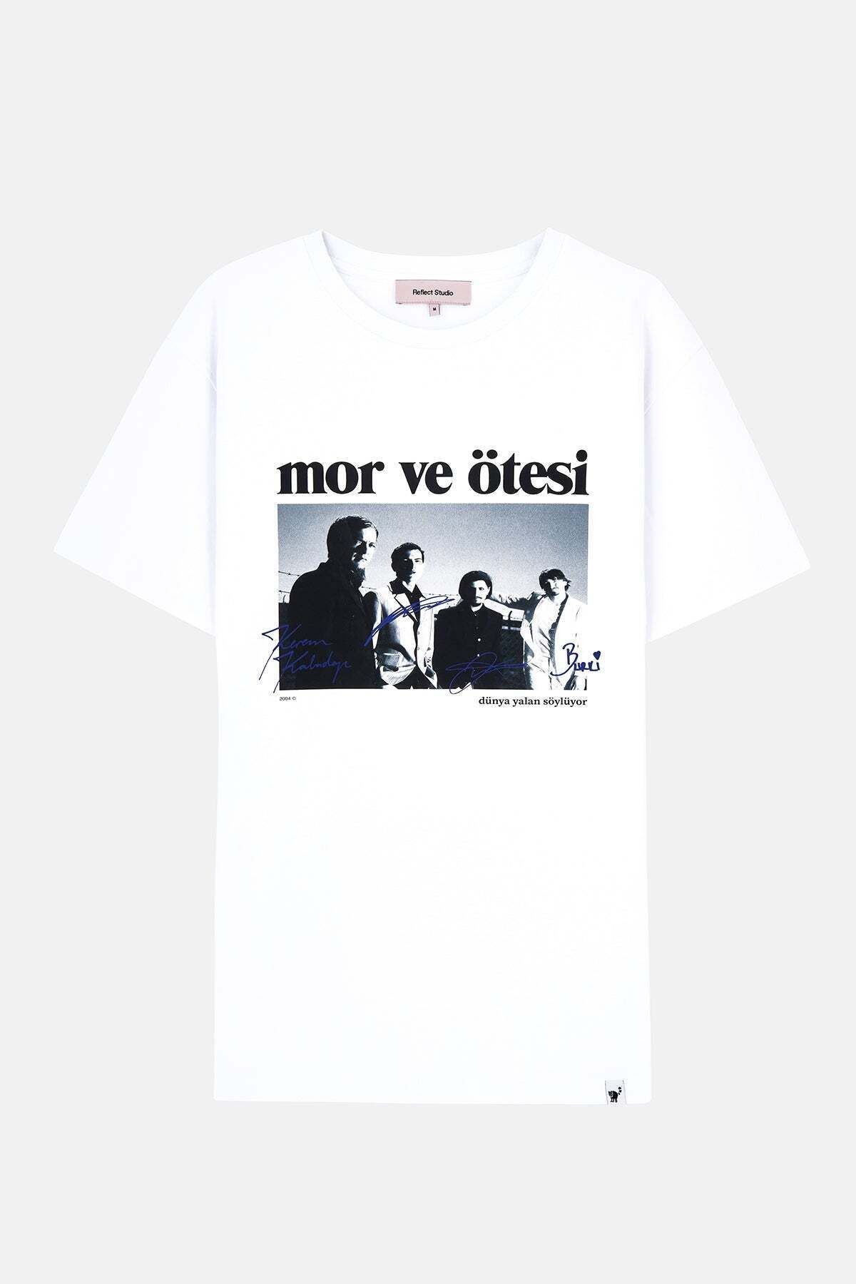 Reflect Studio mvö Dünya Yalan Söylüyor Premium T-shirt - Beyaz