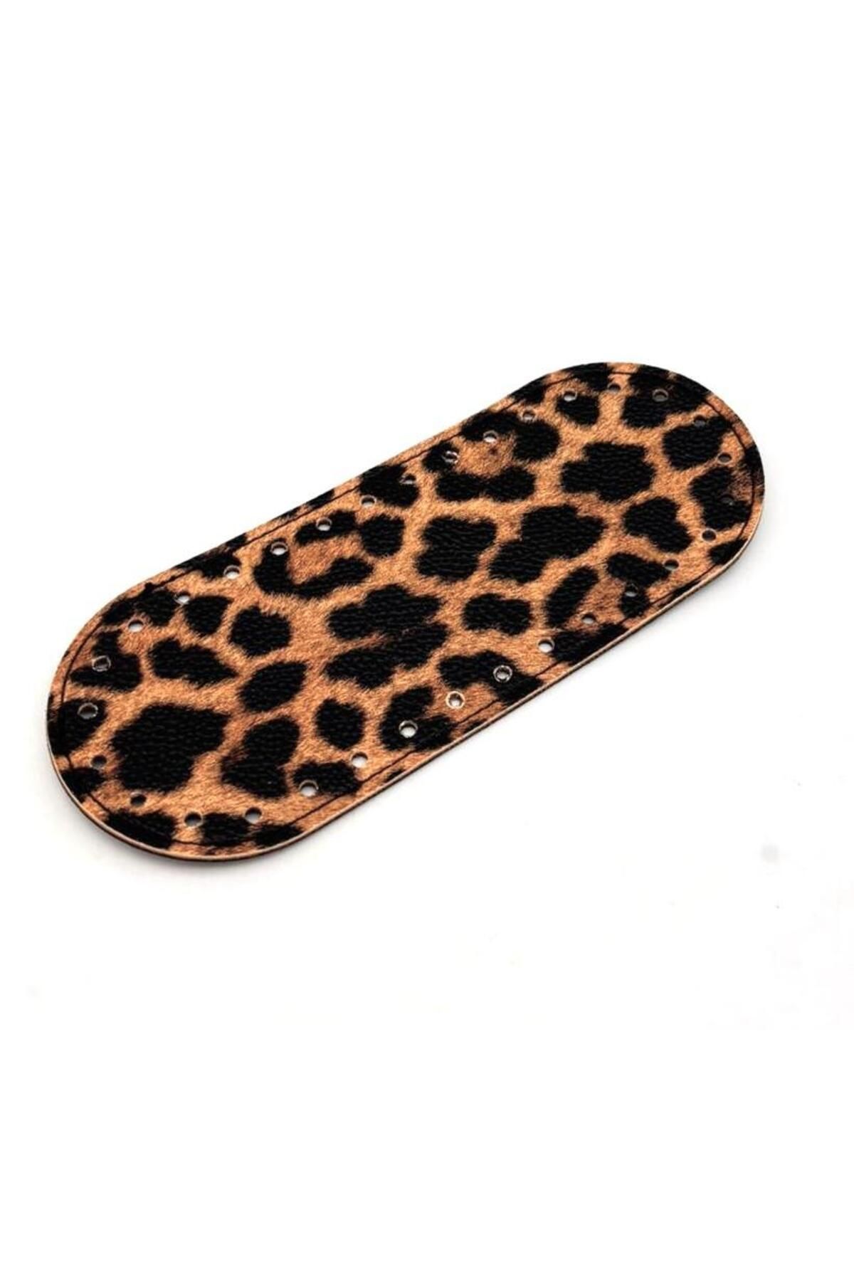 angel çanta aksesuar Angel Çanta Aksesuar Suni Deri Leopar 20x8 cm Oval Çanta Tabanı