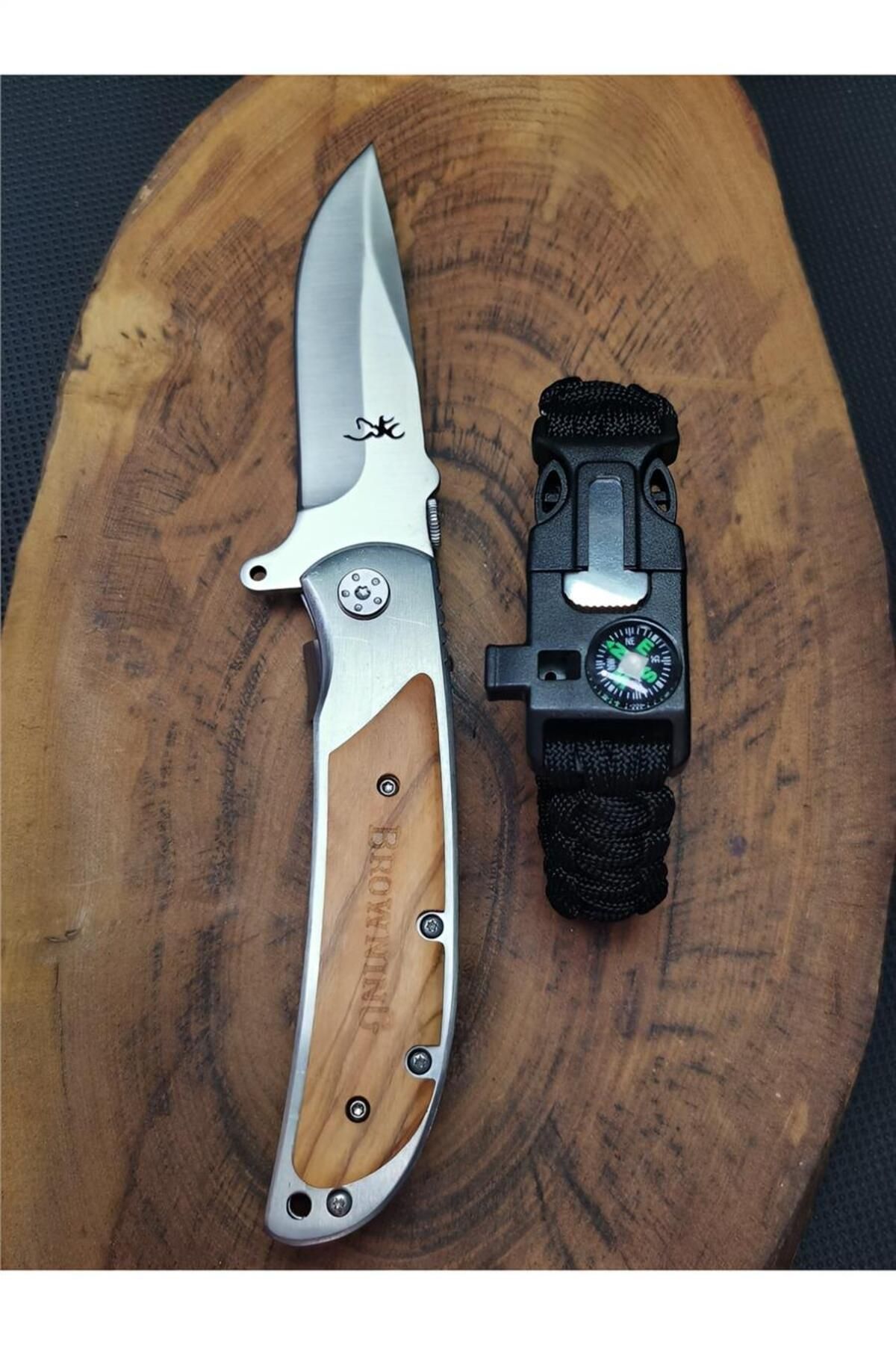 supertrend Süpertrend Kamp Outdoor Browning 21 cm Avcı Çakı Seti
