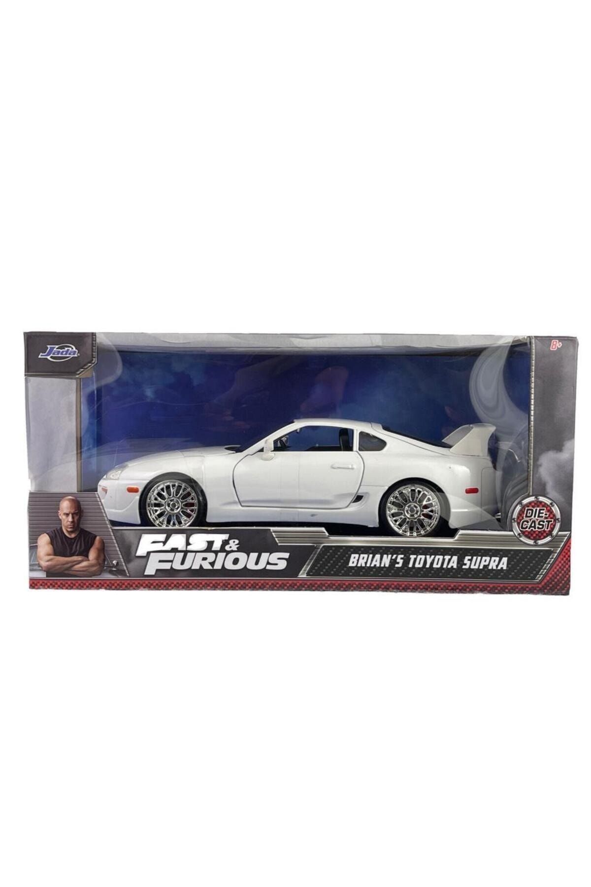 SCOWETTO 1:24 Hızlı Ve Öfkeli Fast and Furious Brian's Toyota Supra Beyaz Model Araba