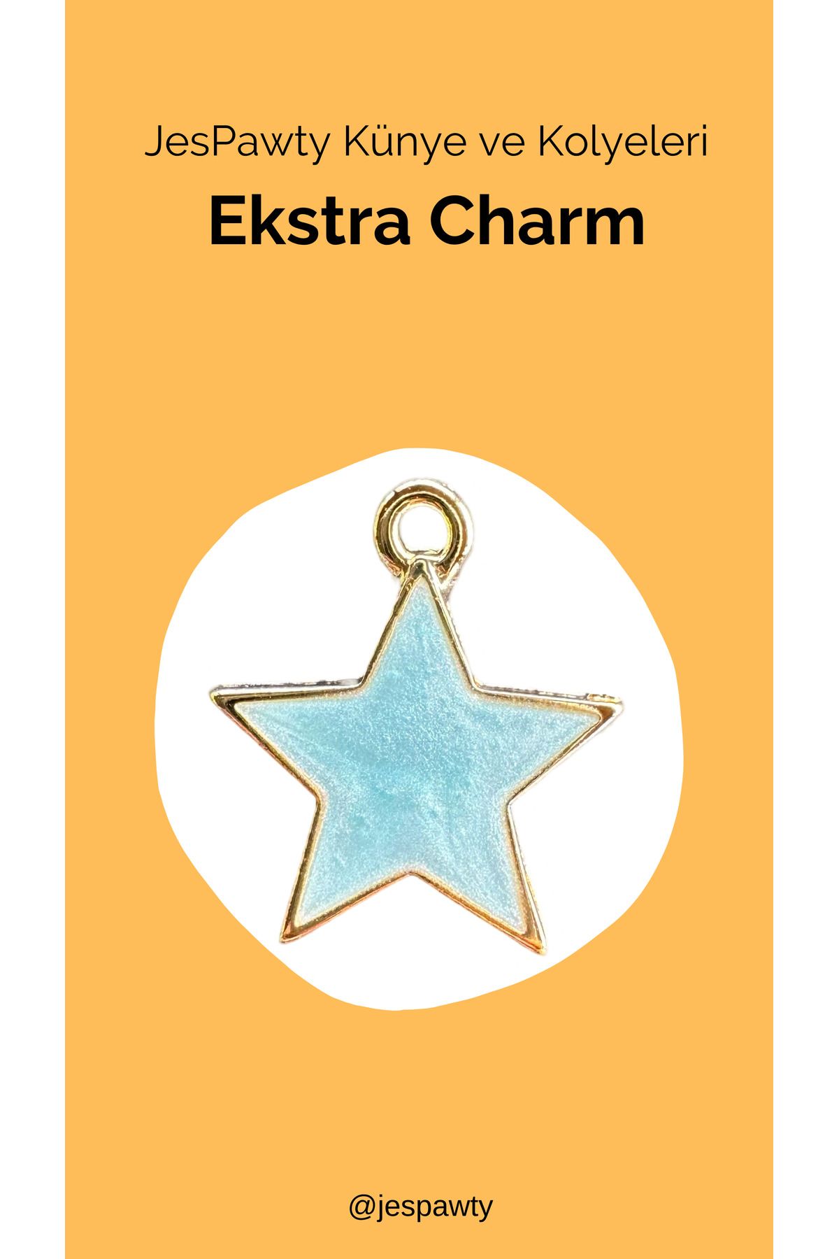 JesPawty Kolye ve Künye İle Uyumlu Charm Altın Kaplama