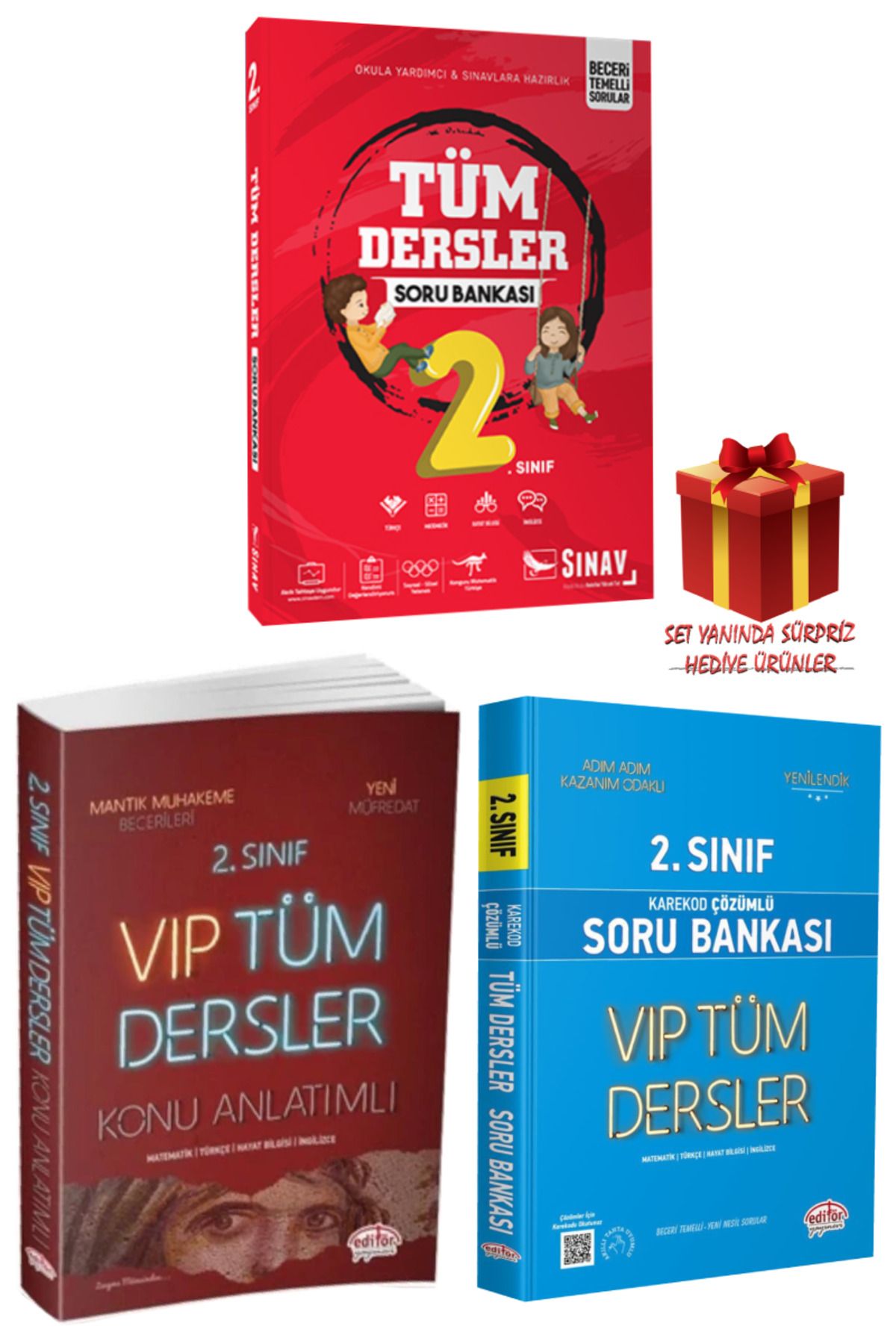 Sınav Yayınları 2. Sınıf Tüm Dersler Soru Bankası Seti + Konu Anlatımlı + Hediye
