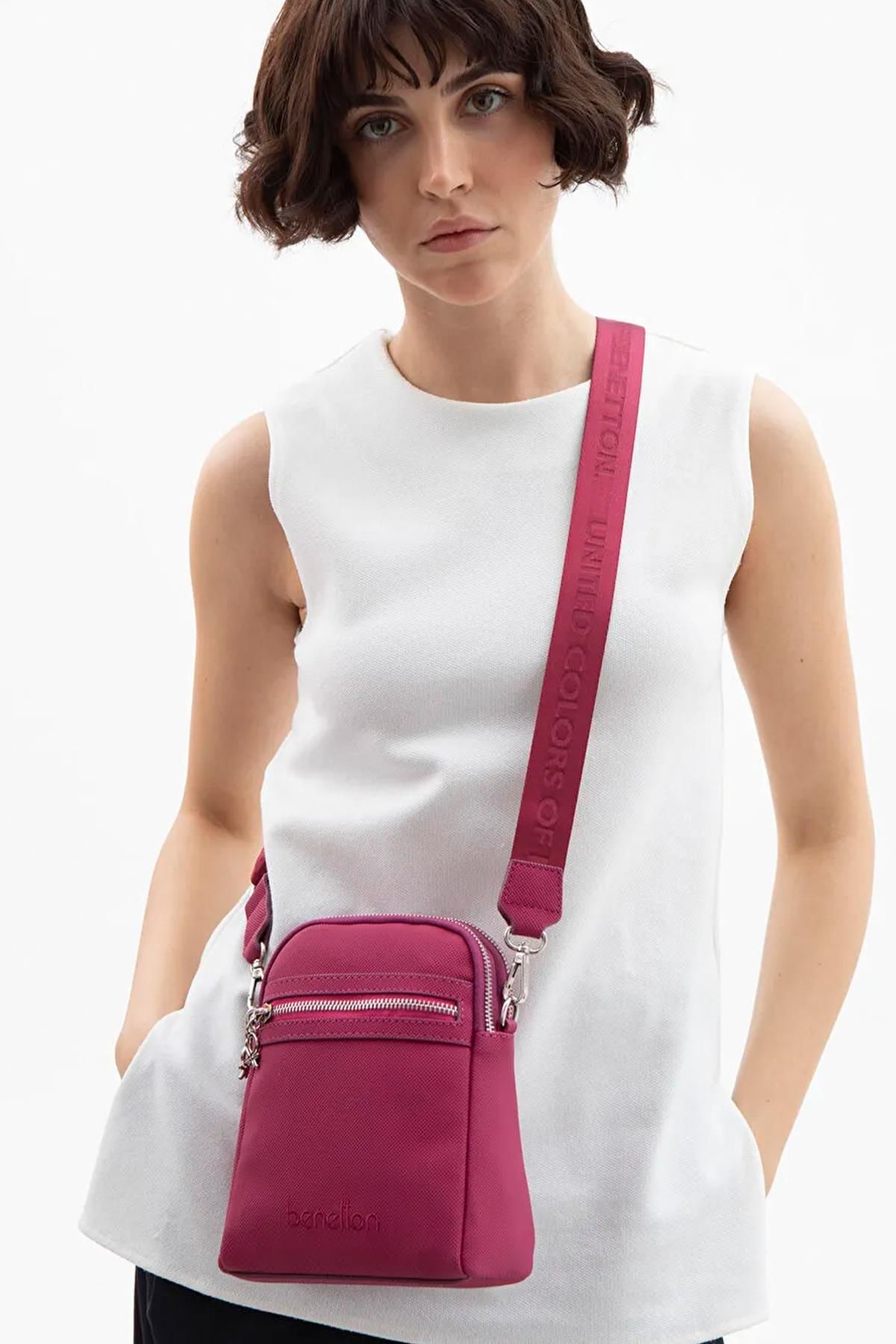 United Colors of Benetton Mini Çapraz Çanta BNT 1584 - Mürdüm