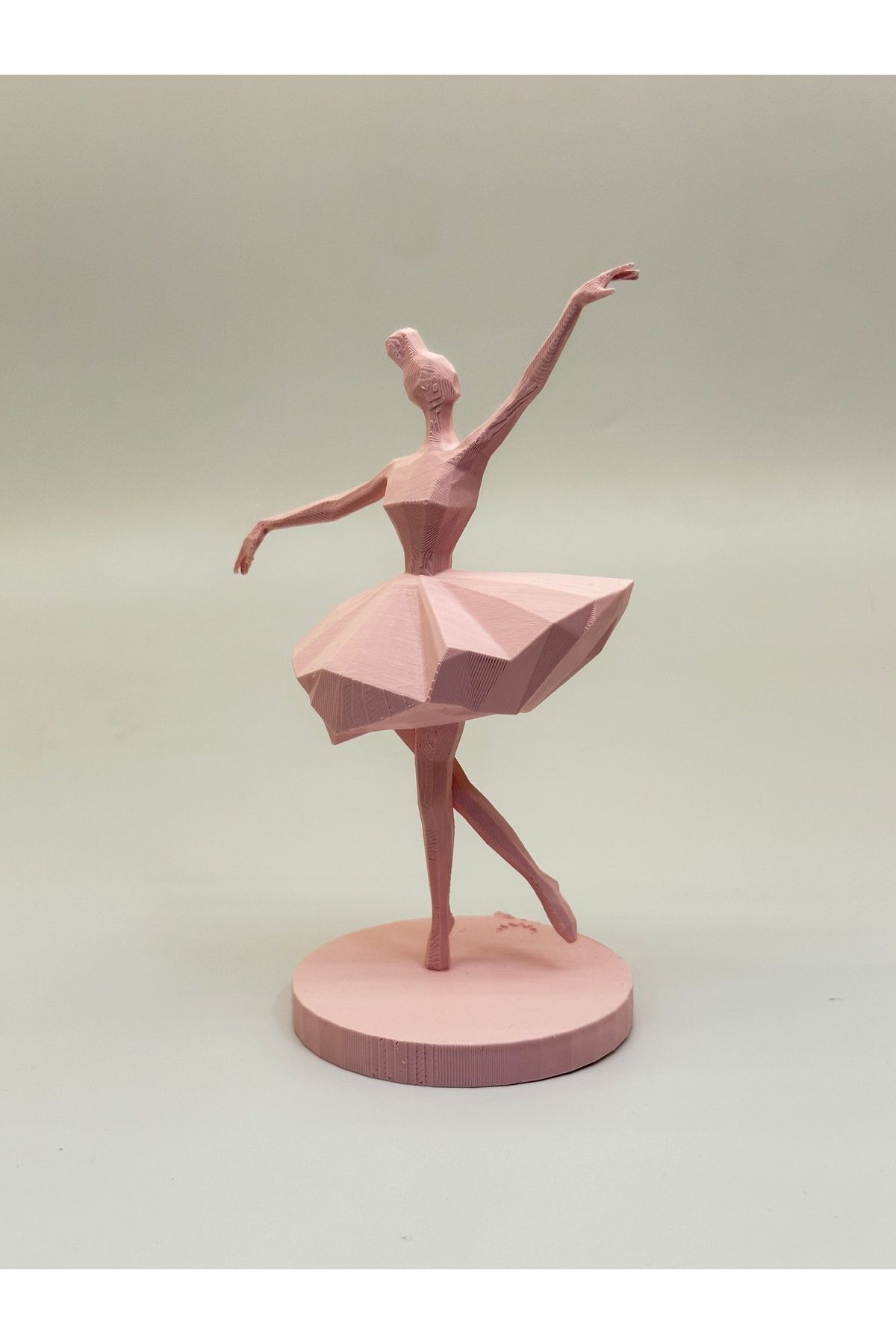 fyne Iskandinav Tarzı Balerin Figürü | Biblo | Pastel Pembe | 13cm