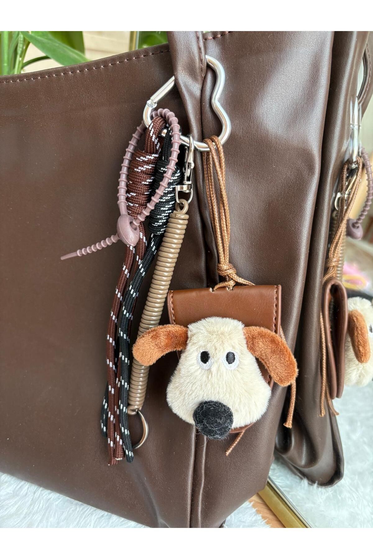 Z&M COLLECTION BAG SHOPPİNG Çanta Yanına Ayıcıklı/ Kedili/ Dudak Balm Koymalık Stanley/ Çikolatalı/ Terlikli Charm