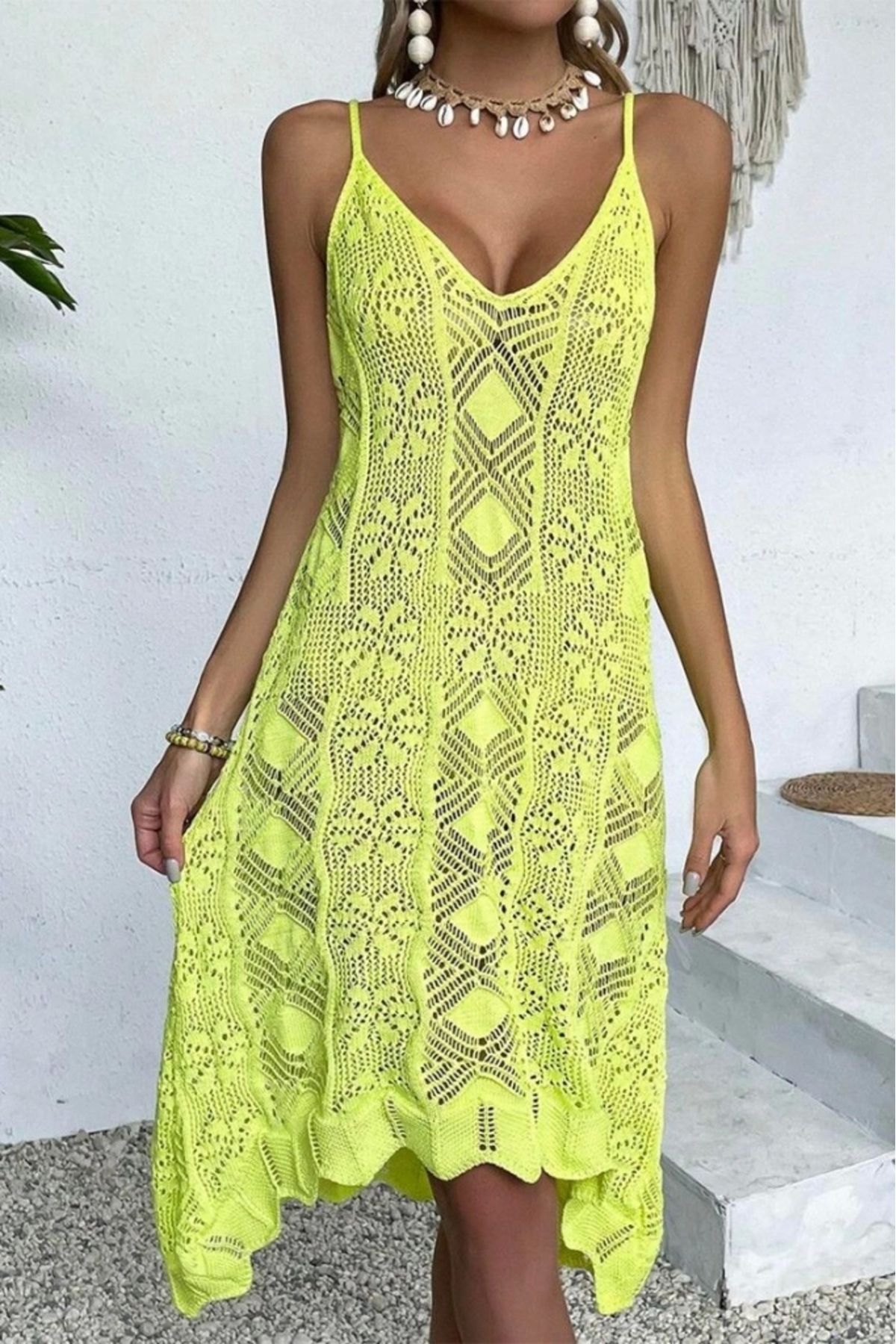 Butik Kadın Ince Askılı Triko Elbise