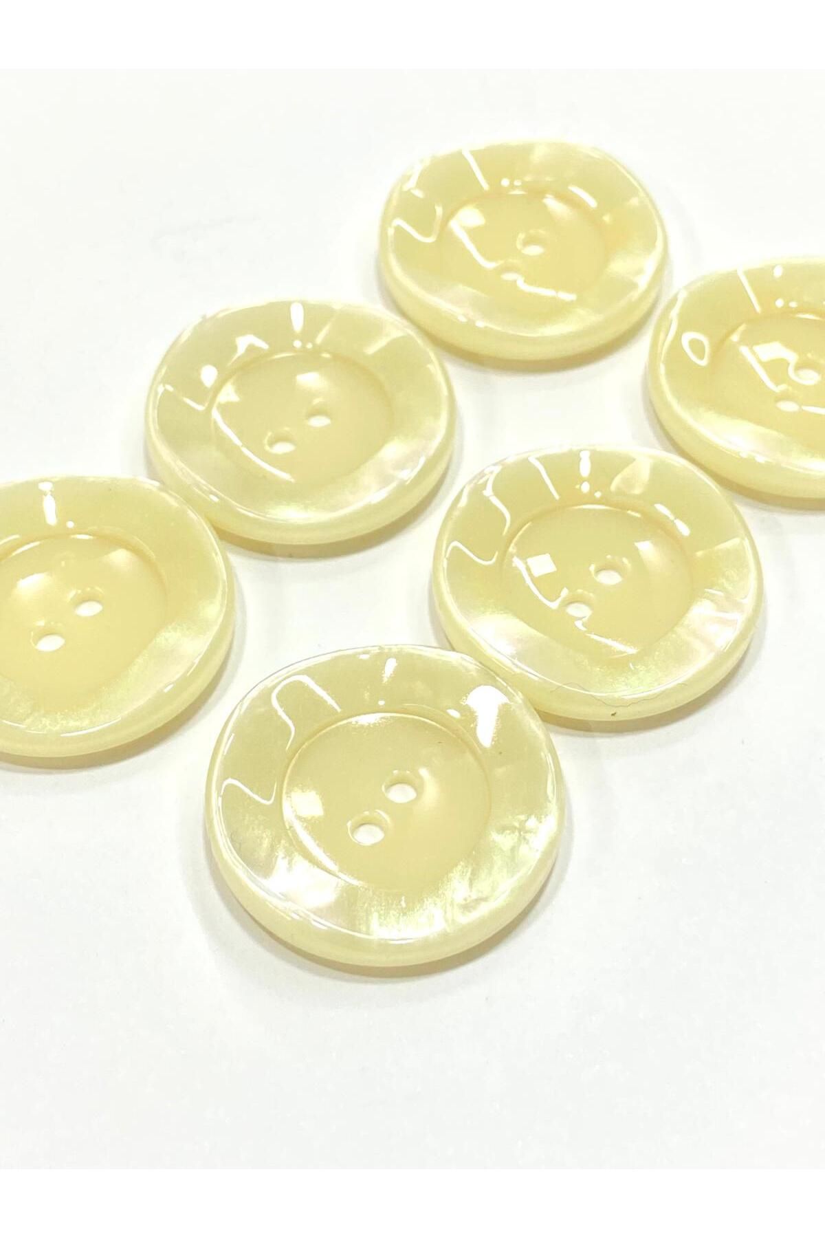 karantuhafiye-Pearlescent Button / Italian Pearlescent Button /2912/ Cream / 2.8 cm 3