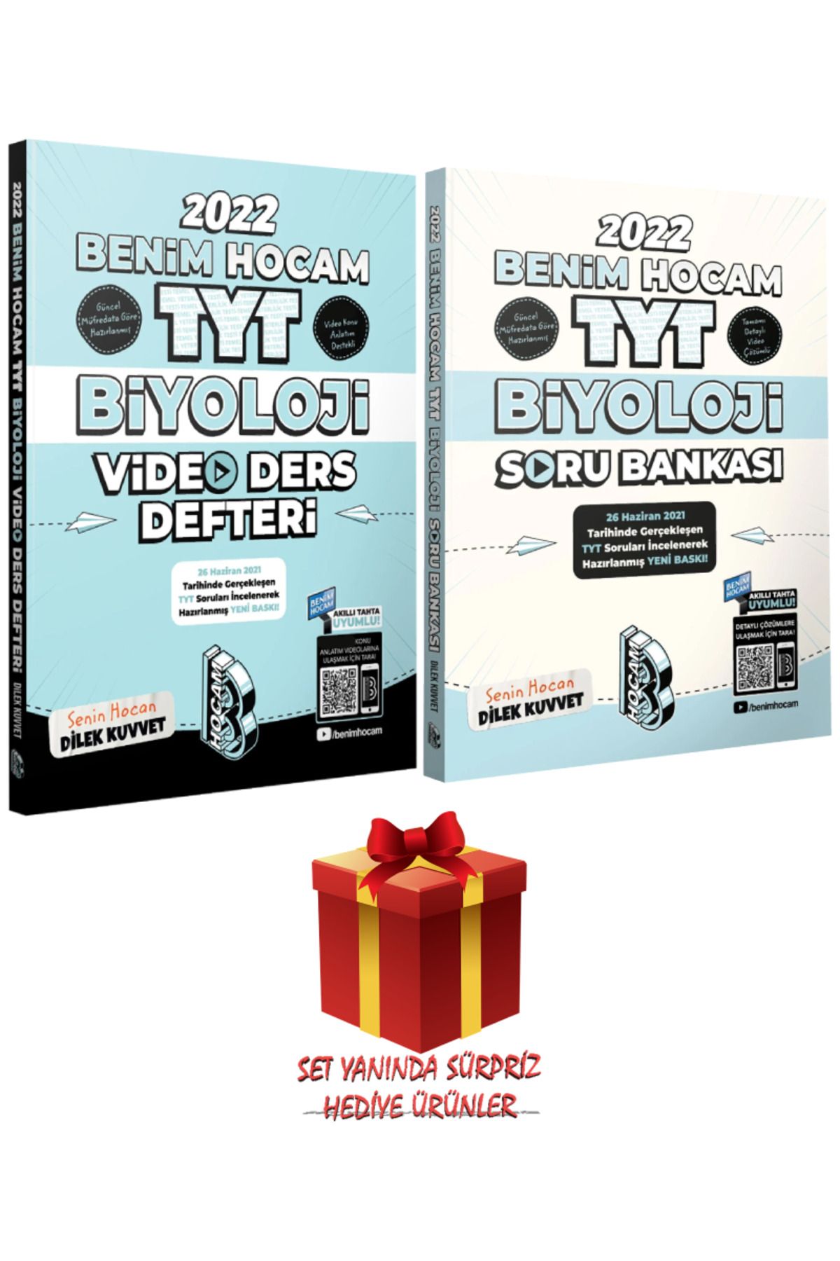 Panem Yayınları Benim Hocam TYT Biyoloji Video Ders Defteri + Benim Hocam TYT Biyoloji Soru Bankası+Hediye