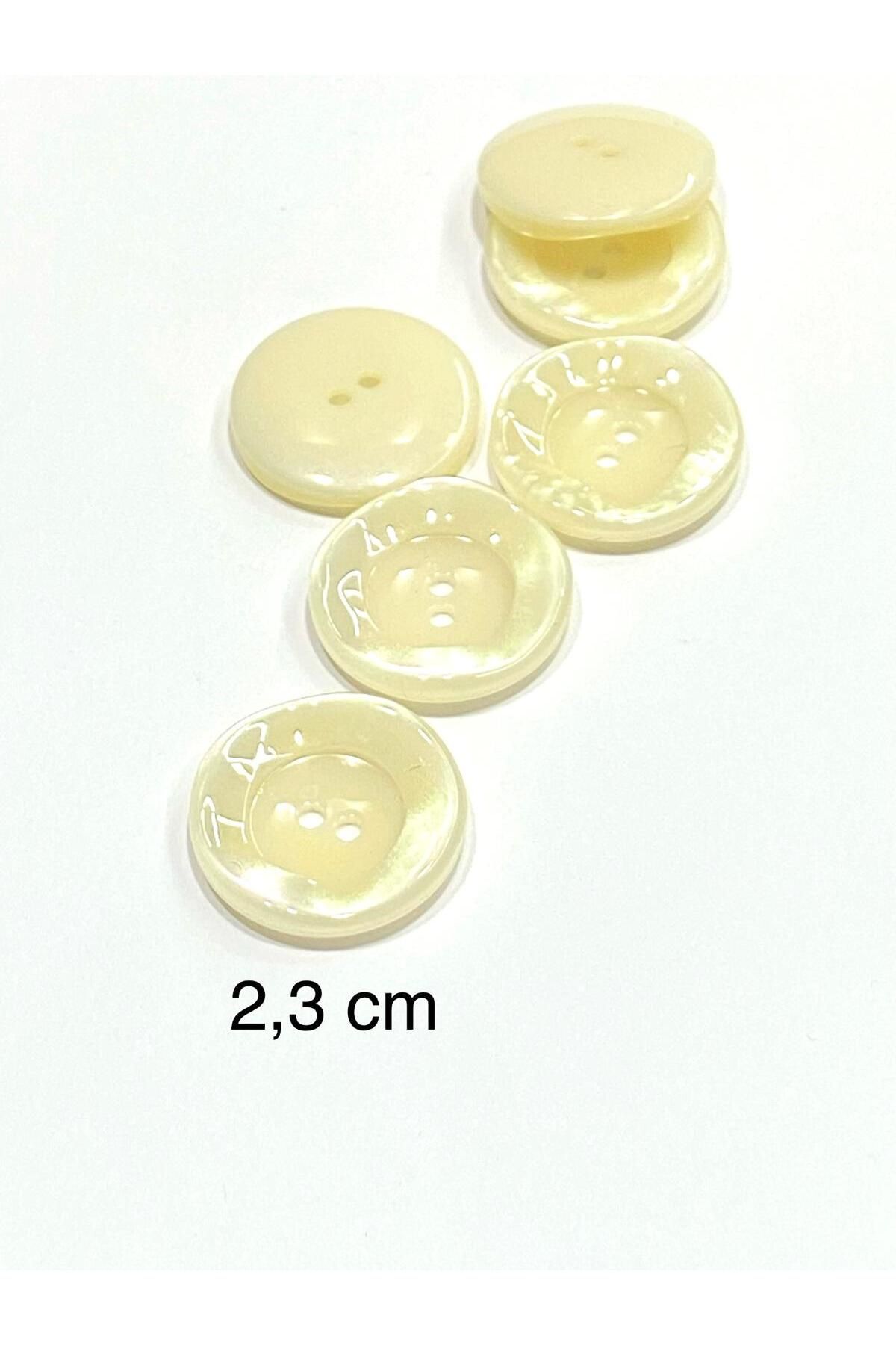 karantuhafiye-Pearlescent Button / Italian Pearlescent Button /2912/ Cream / 2.3 cm 2