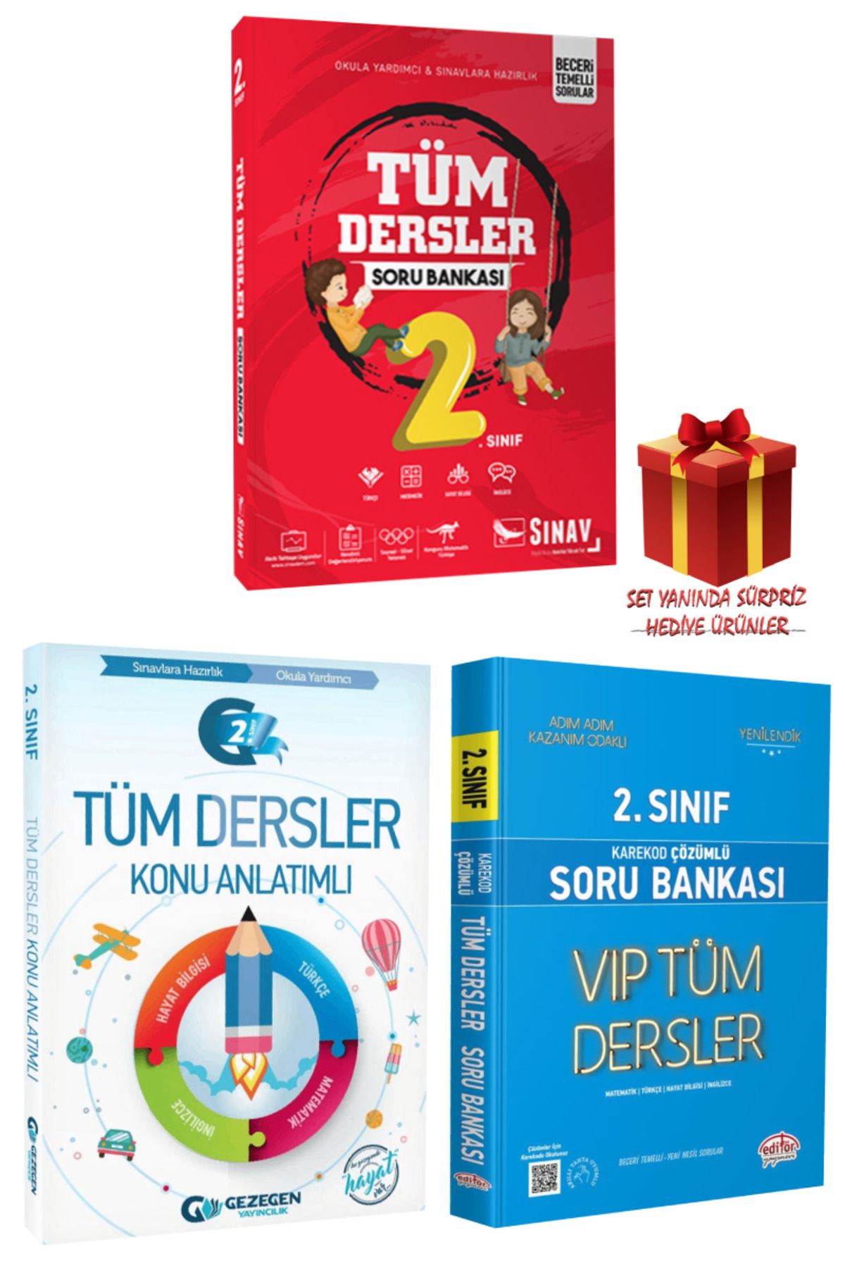 Sınav Yayınları 2. Sınıf Tüm Dersler Soru Bankası Seti + Konu Anlatımlı + Hediye