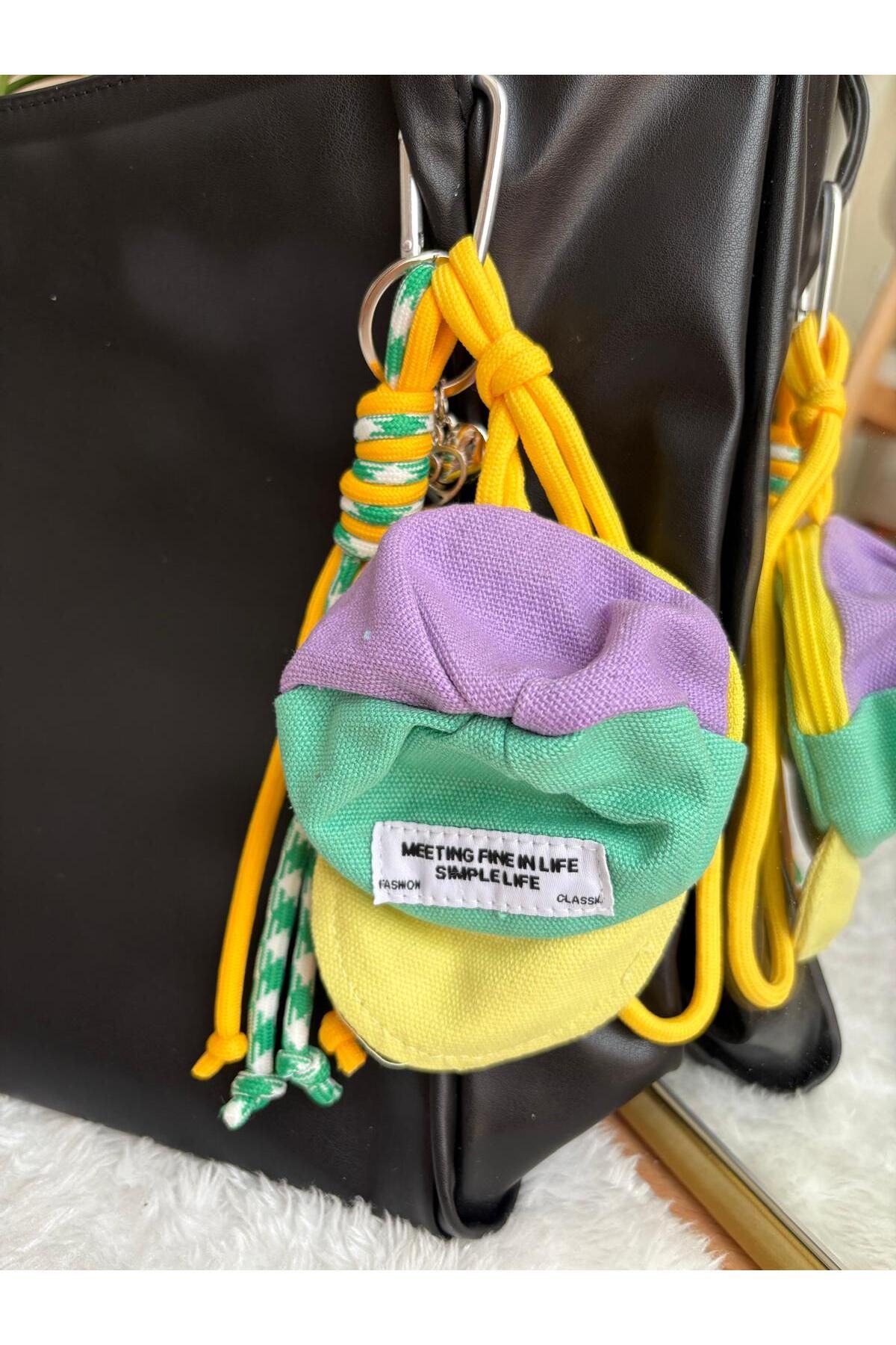 Z&M COLLECTION BAG SHOPPİNG Çanta Yanına Ayıcıklı/ Kedili/ Dudak Balm Koymalık Stanley/ Çikolatalı/ Terlikli Charm