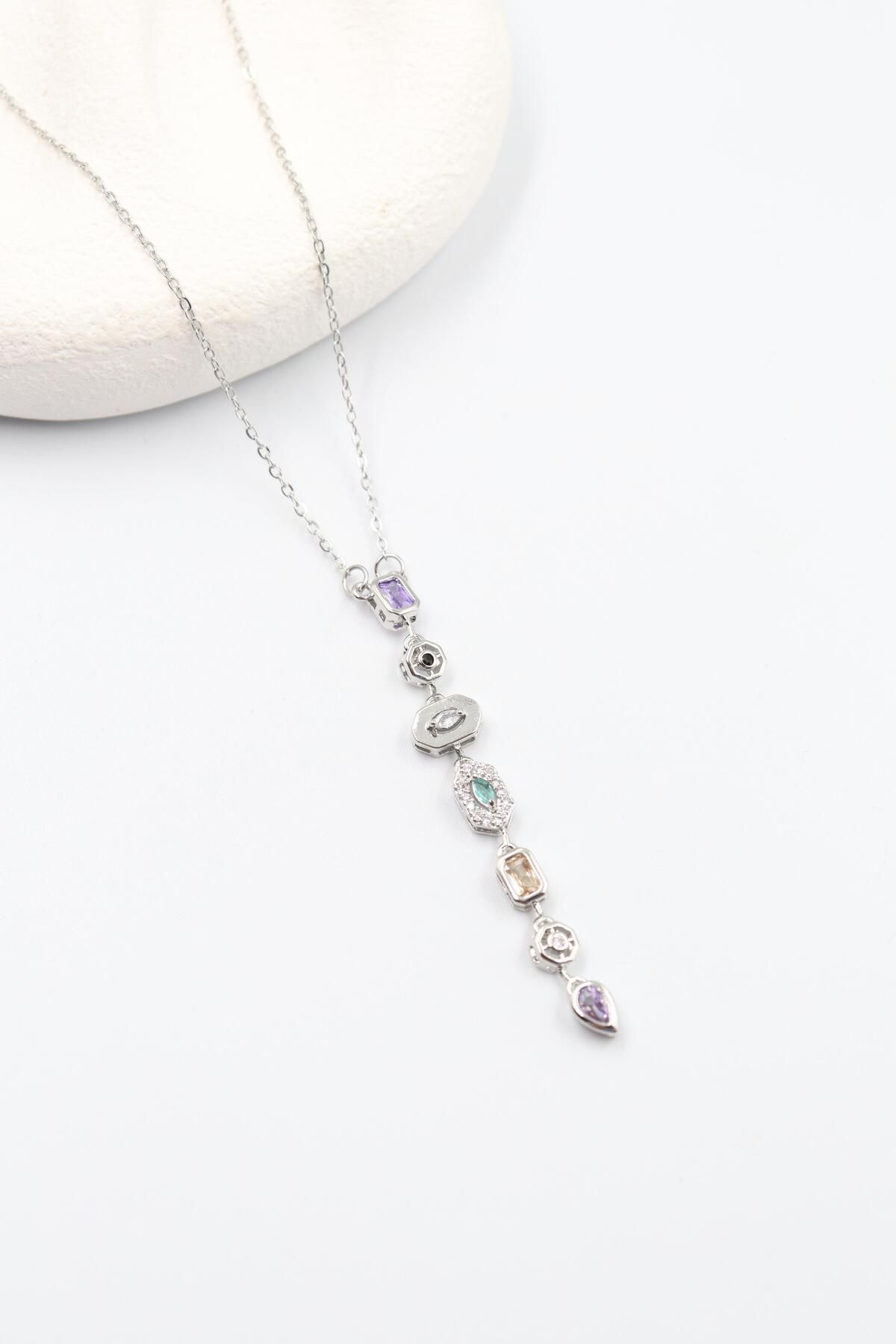 BY CANSU ACCESSORİES Elvi VIP Silver Kolye