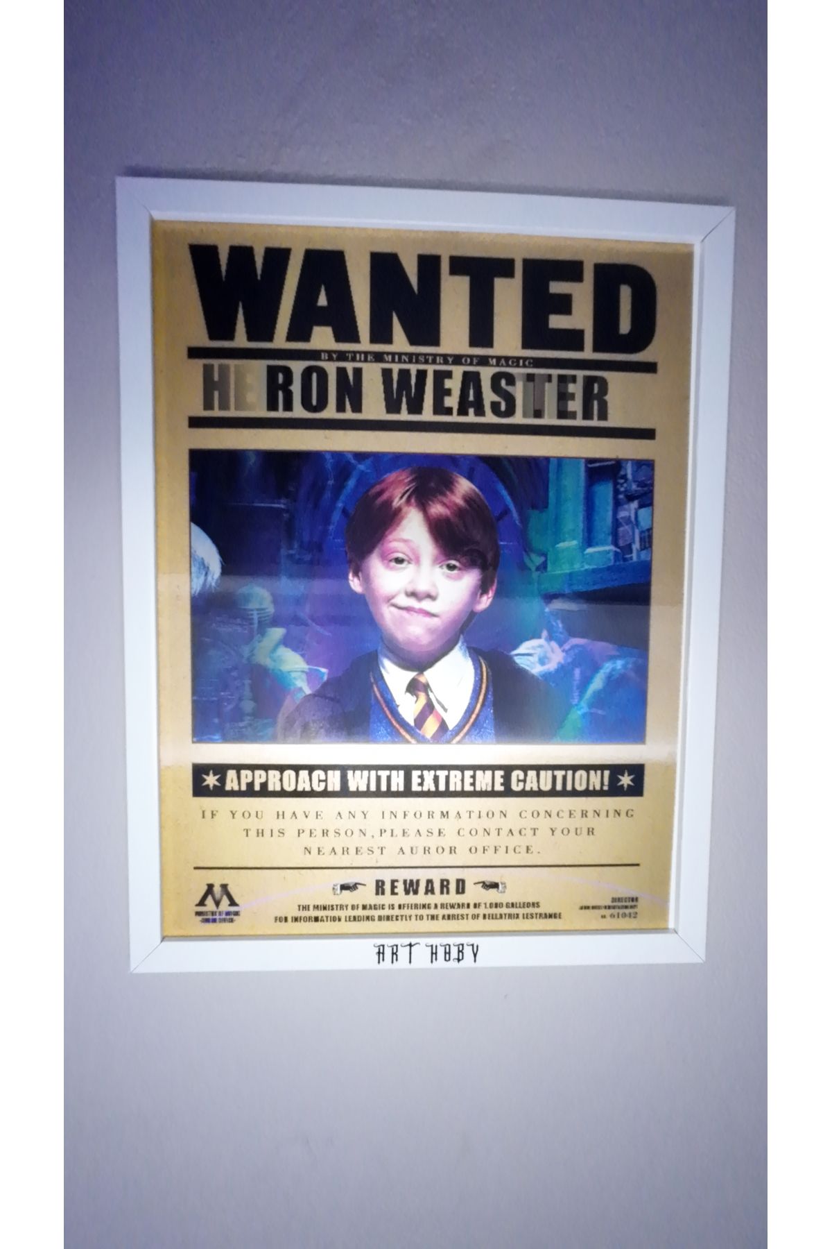 ArtHoby Harry Potter Wanted Series Harry x Harmon x Ron Lenticular 3D Hareketli Tablo Model 2 (ÇERÇEVESİZ)