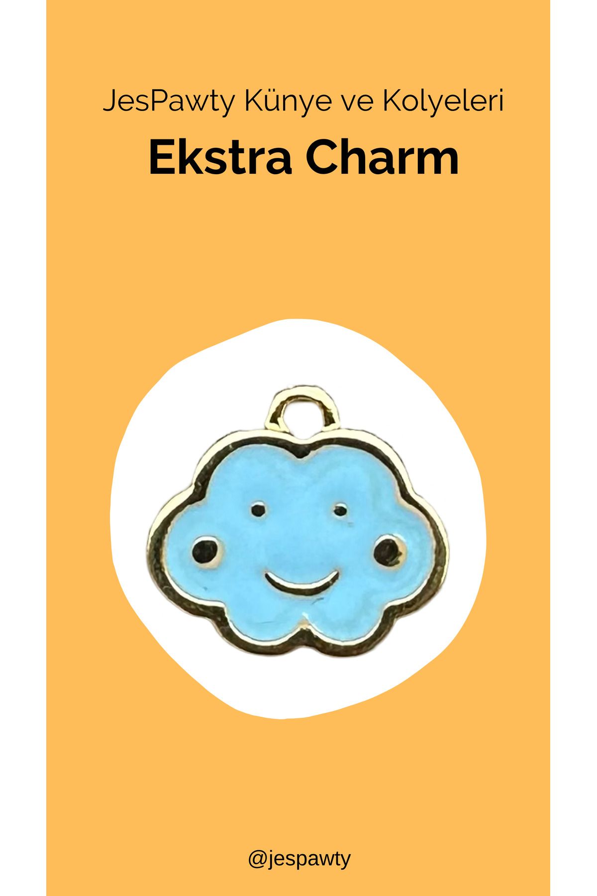 JesPawty Kolye ve Künye İle Uyumlu Charm Altın Kaplama