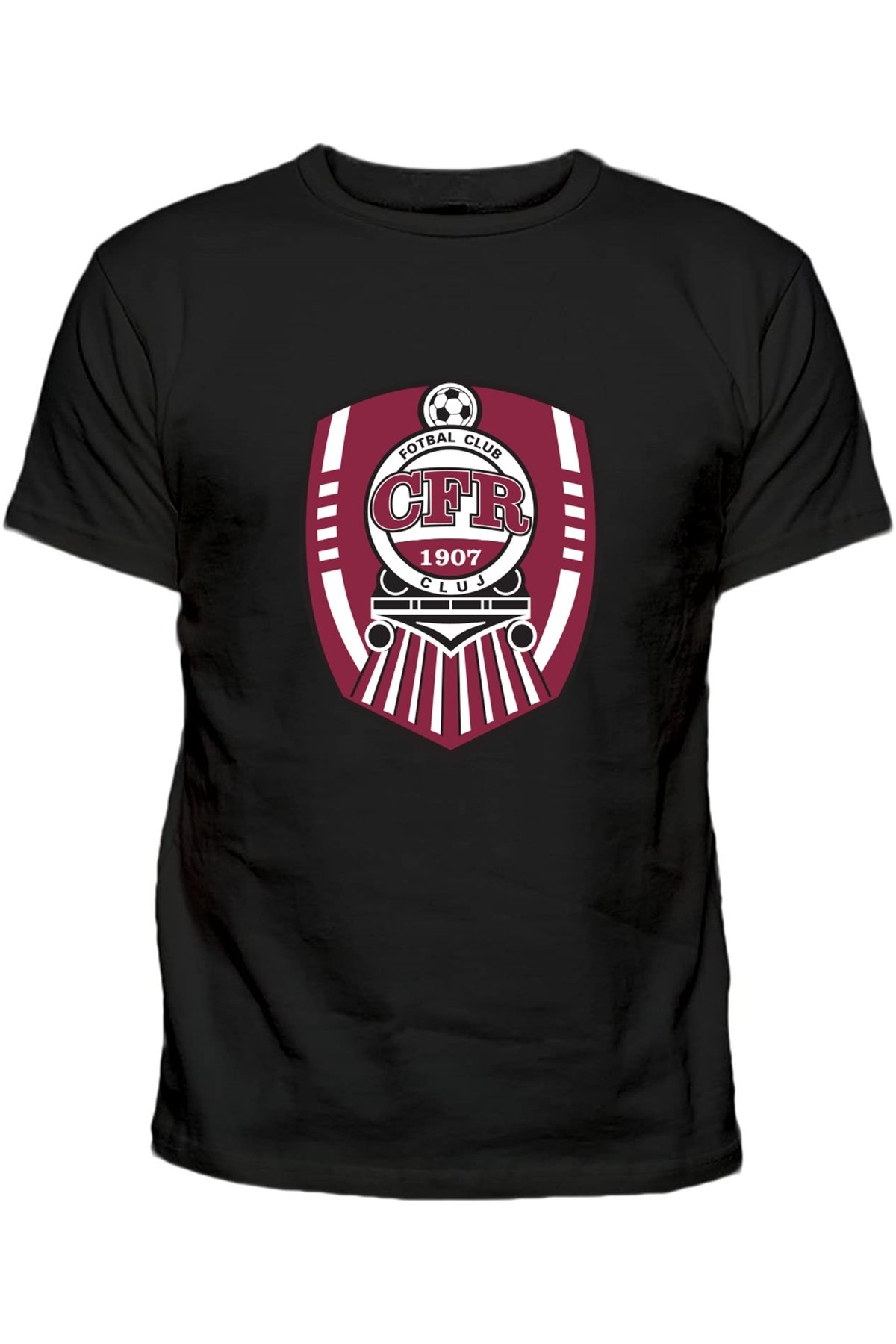 Efendioğlu Design CFR Cluj 1907 kulüp BÜYÜK logo baskılı pamuklu tshirt