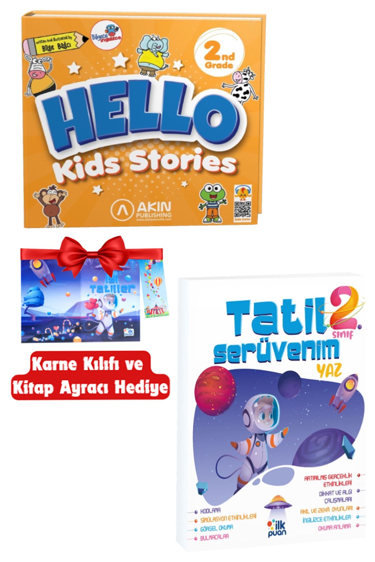 Panem Yayınları 2 nd Grade Hello Kids Stories (2. Sınıf Çocuk Hikayeleri) + 2. Sınıf Yaz Tatil Kitabı + Hediye