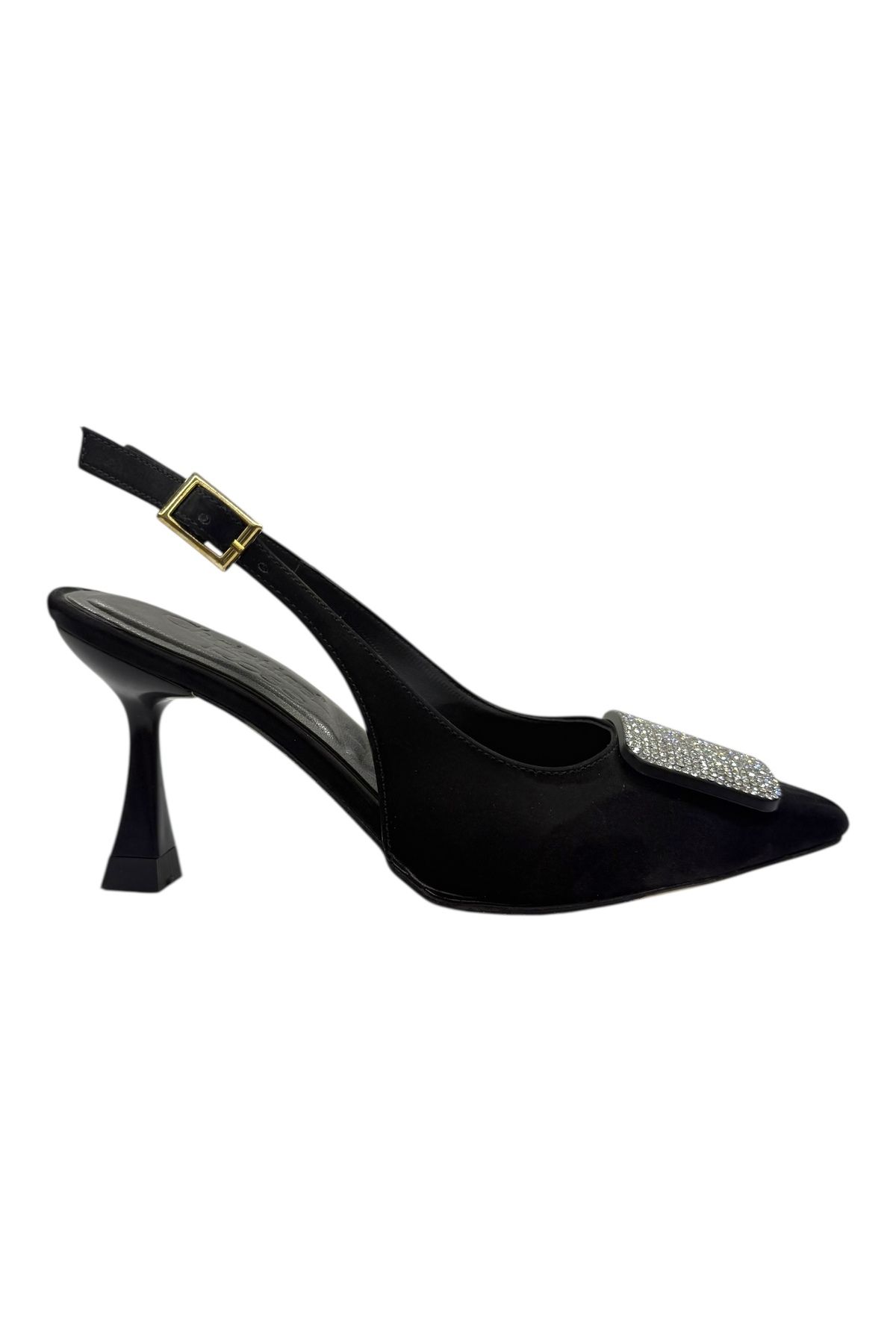 Shoes Taş Tokalı Rugan Topuklu Ayakkabı