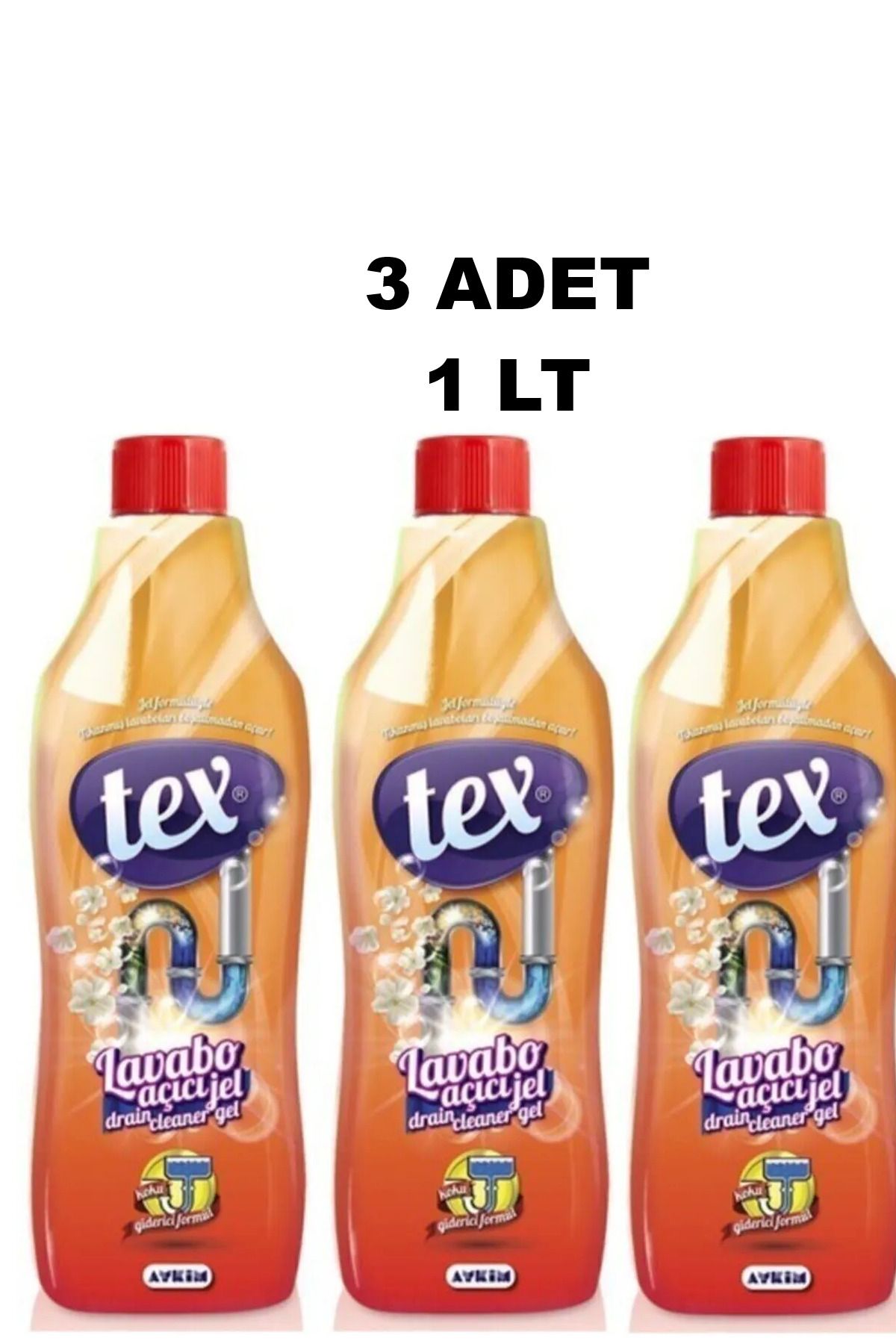 Tex Sıvı Lavabo Açıcı 1000ml 3 ADET