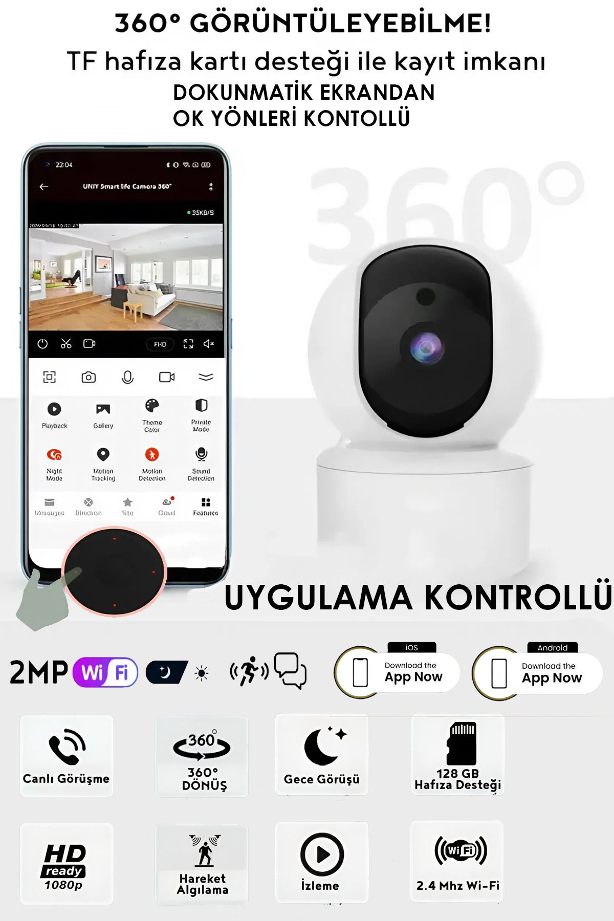 nextbuy Şarjlı 2.4G Wifi Bağlantılı Mobil Telefon Kontrollü 1080P Telsiz Kamera Telsiz Bebek Kamera BLM-59