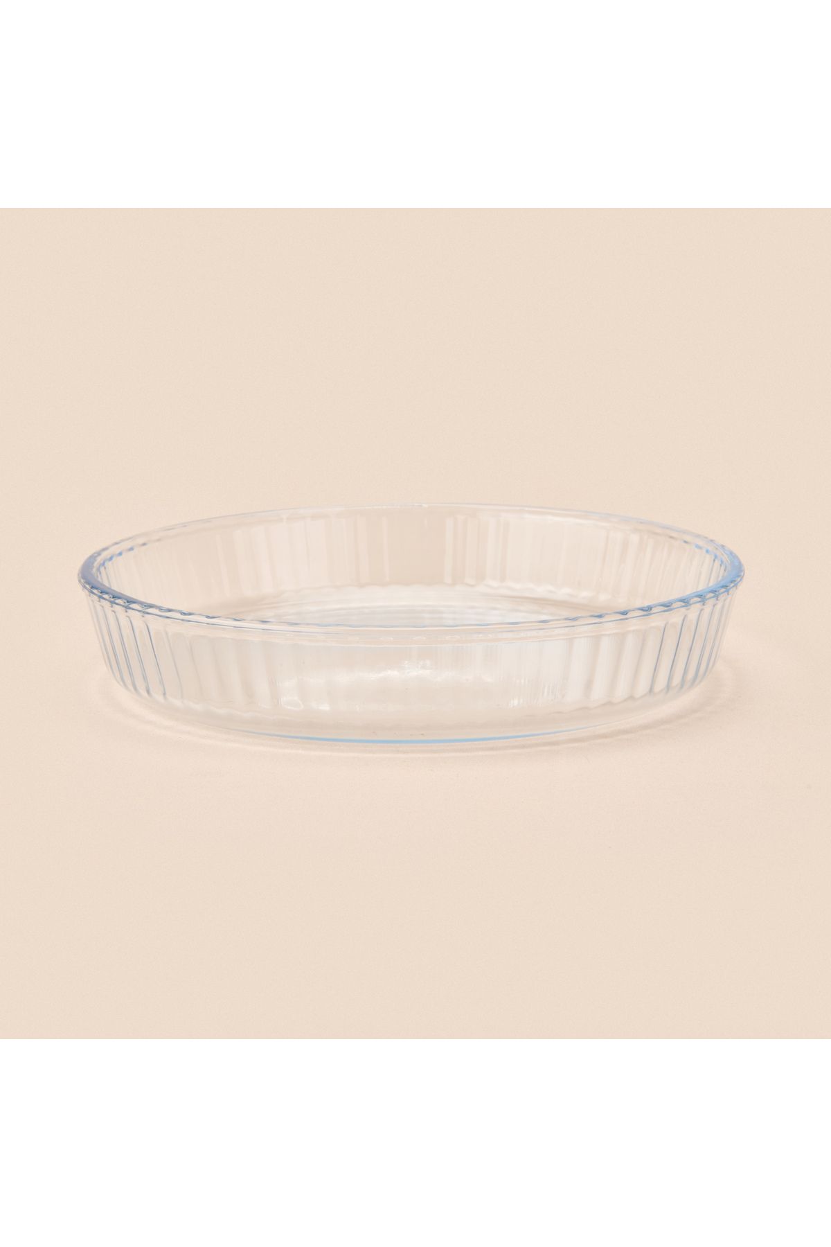Masterchef Twin Yuvarlak Petekli Cam Fırın Kabı - Şeffaf - 25 cm