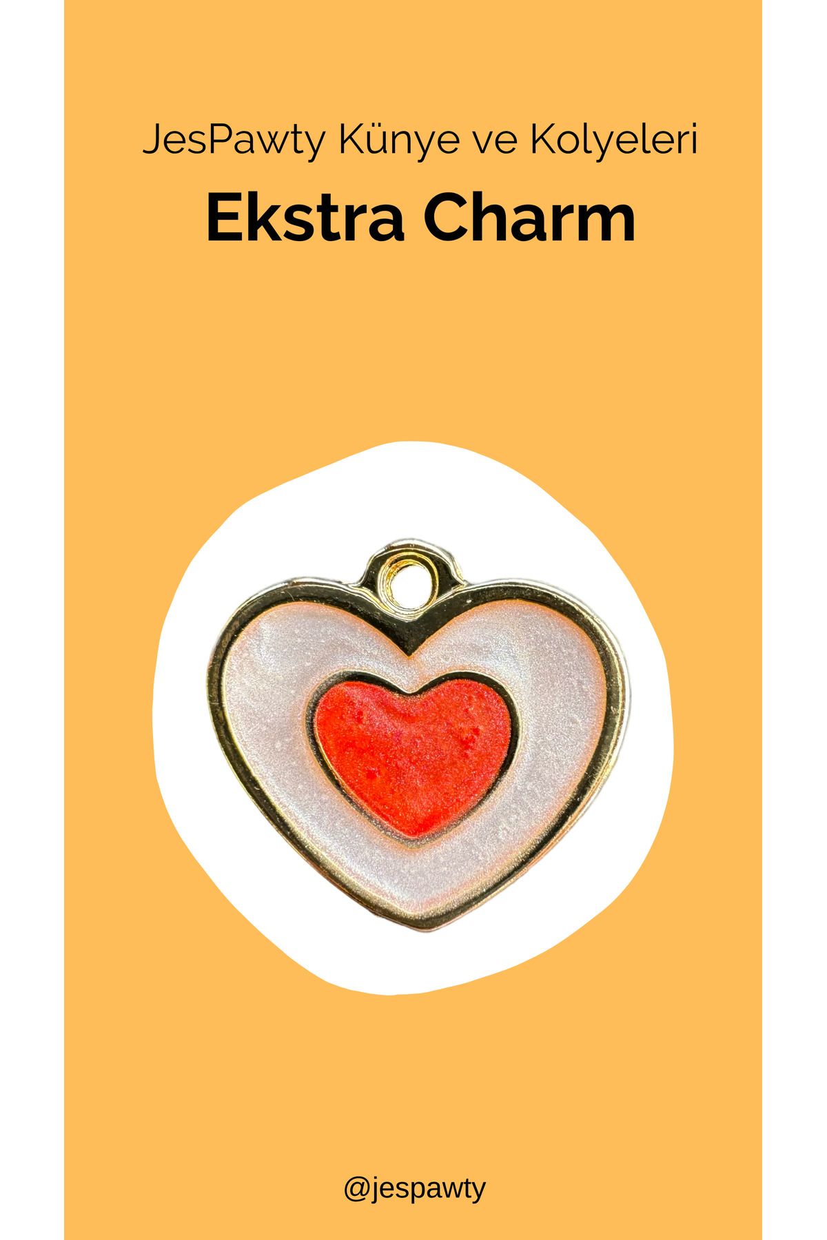 JesPawty Kolye ve Künye İle Uyumlu Charm Altın Kaplama