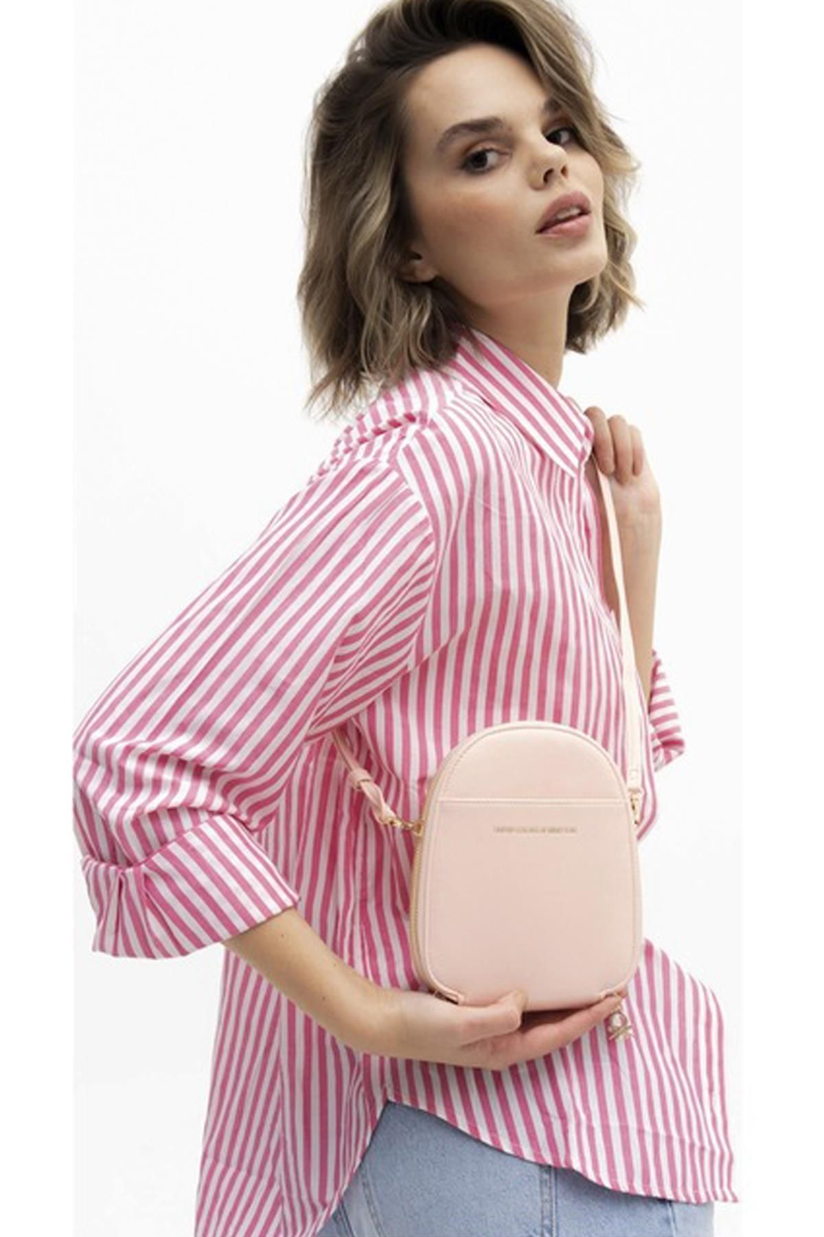 United Colors of Benetton Kadın Çapraz Çanta BNT 1238 - Pembe