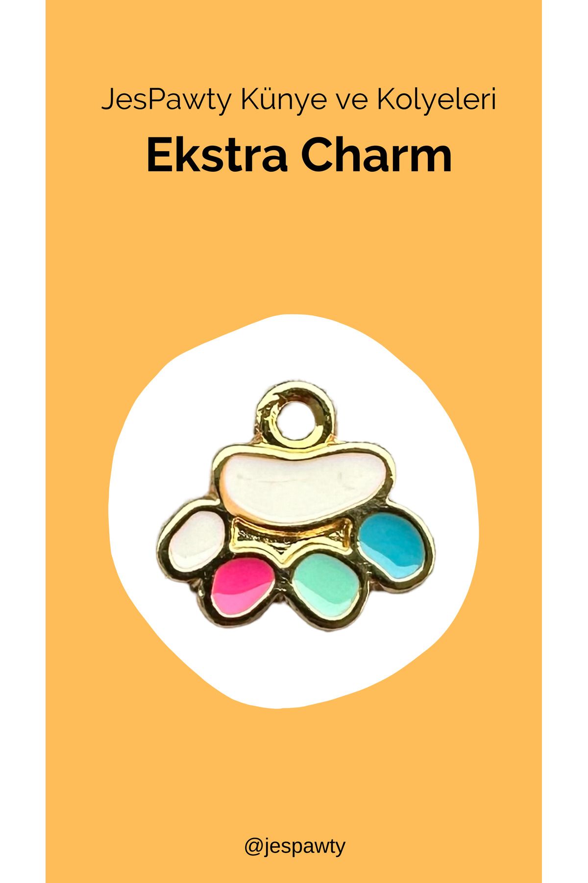 JesPawty Kolye ve Künye İle Uyumlu Charm Altın Kaplama