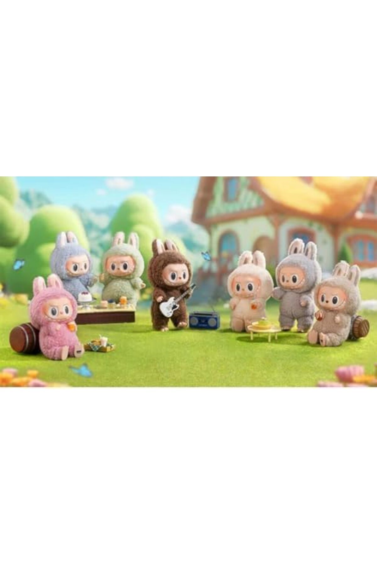 Generic-LABUBUUU The Monsters Have A Seat Vinyl Plush Blind Box 8x7x15cm, Collectable Character Keychain 9