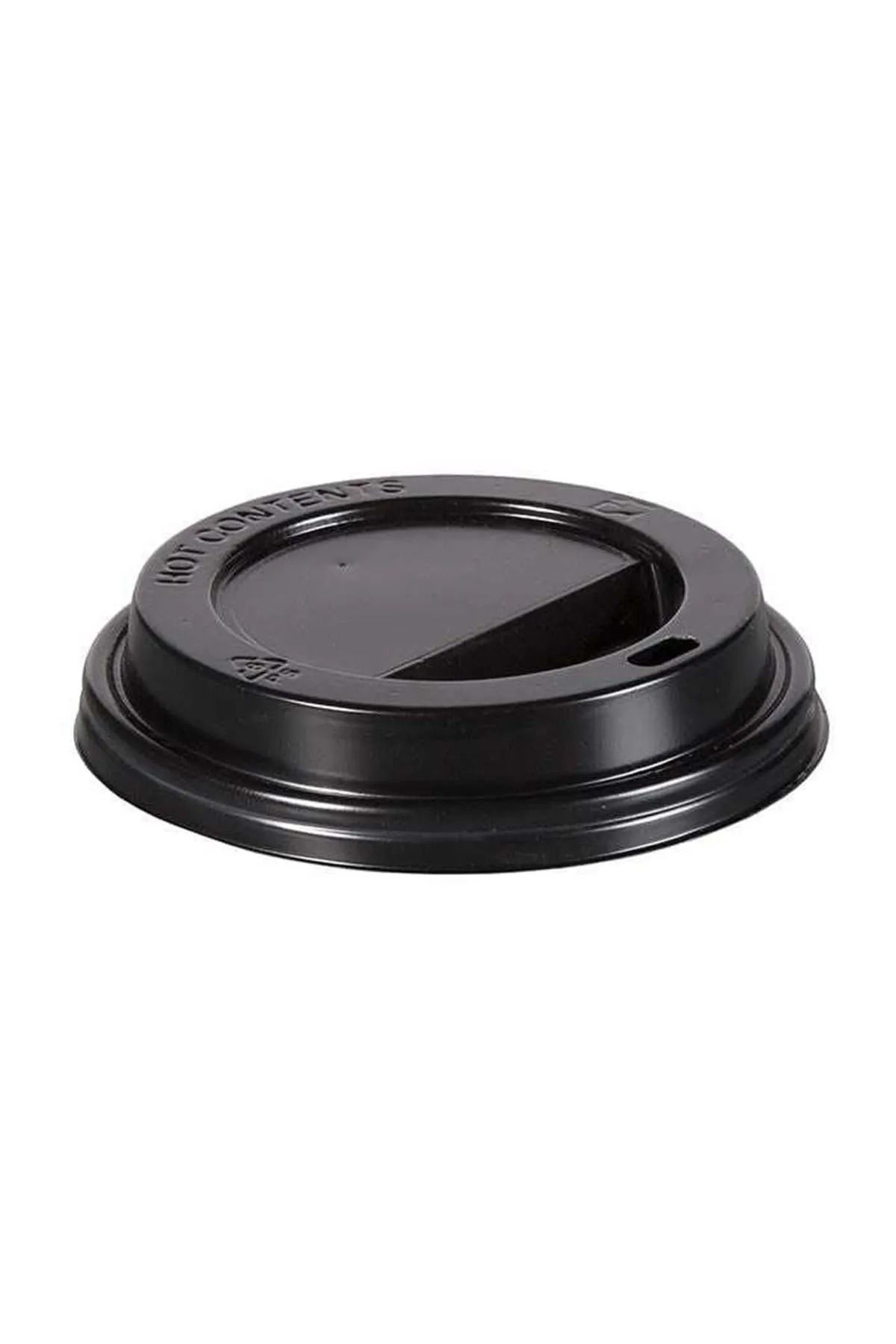 Arnes 14-16 oz Plastik Sıcak içecek Kapağı Siyah - 50 adet