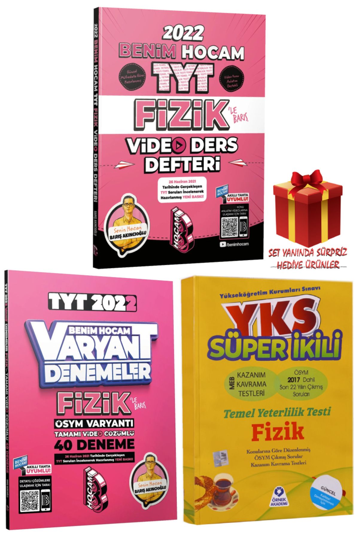 Panem Yayınları Benim Hocam TYT Fizik Video Ders Defteri+40 Deneme+Kazanım Kavrama Testleri-Çıkmış Sorular+Hediye