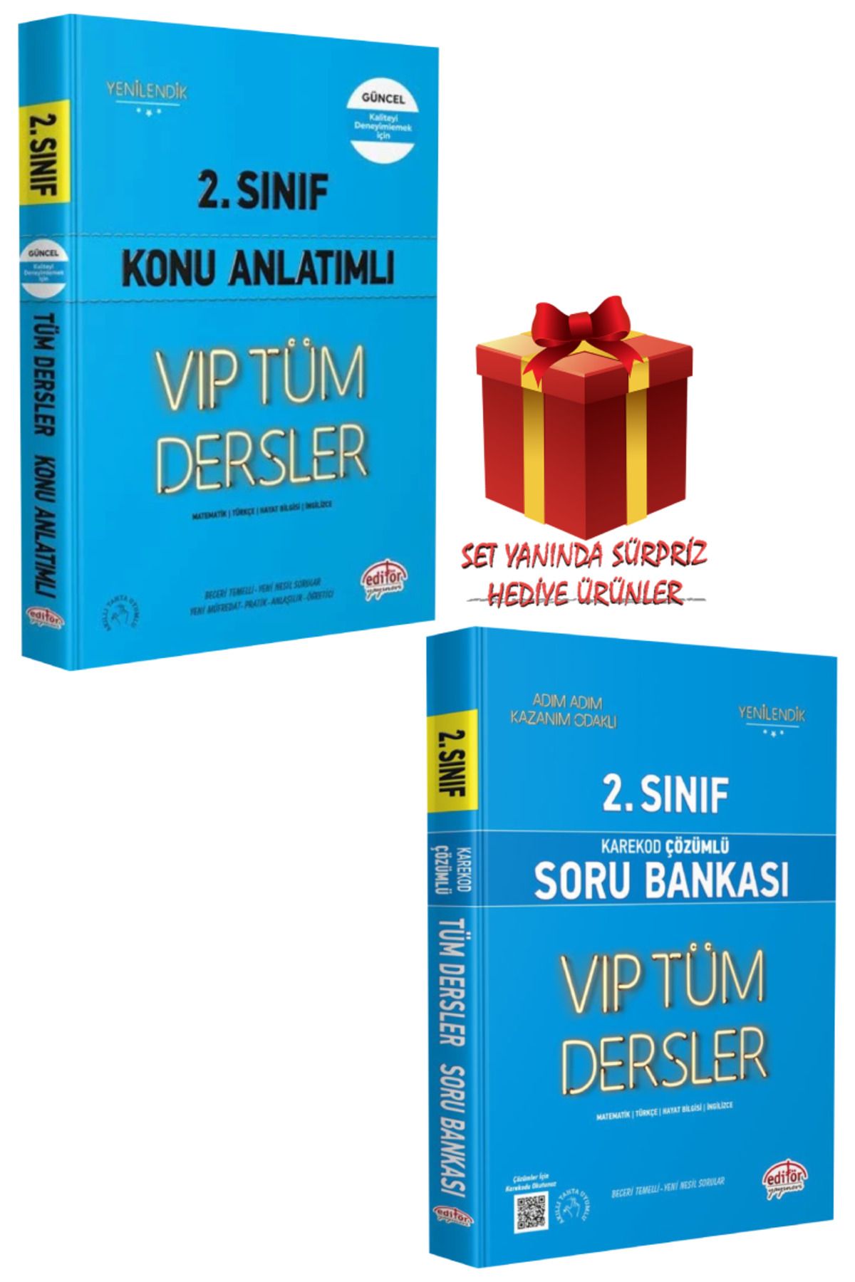 Editör Yayınevi 2. Sınıf VIP Tüm Dersler Konu Anlatımlı + Karekod Çözümlü Soru Bankası + Hediye