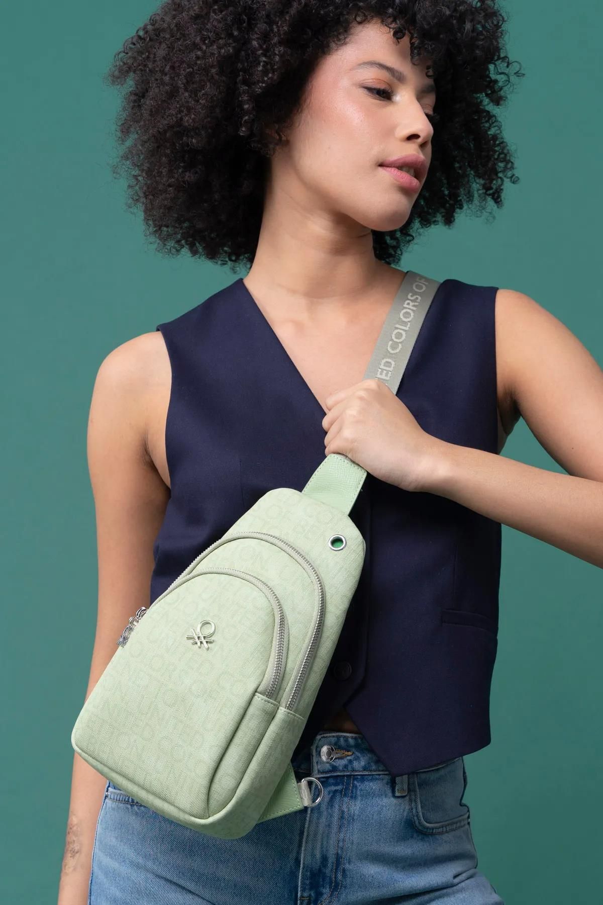 United Colors of Benetton Kadın Vücut Çantası BNT 1286 - Yeşil