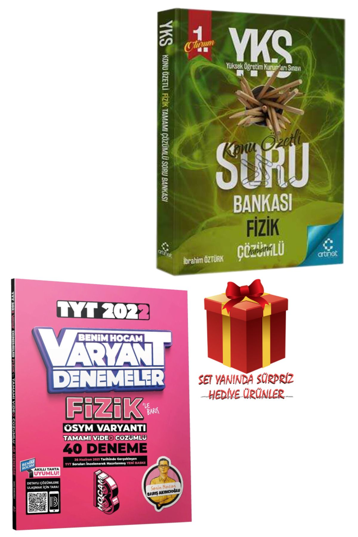 Panem Yayınları Artınet YKS-TYT Fizik Konu Özetli Soru Bankası + Benim Hocam Varyant Denemeler TYT Fizik 40 Deneme