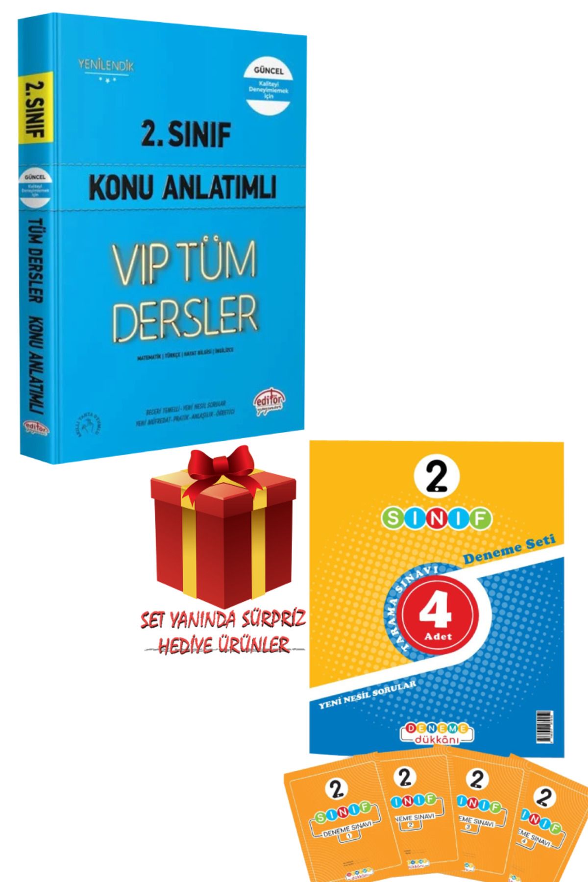 Editör Yayınevi 2. Sınıf VIP Tüm Dersler Konu Anlatımlı + Deneme Dükkanı 4 Adet Deneme Seti + Hediye