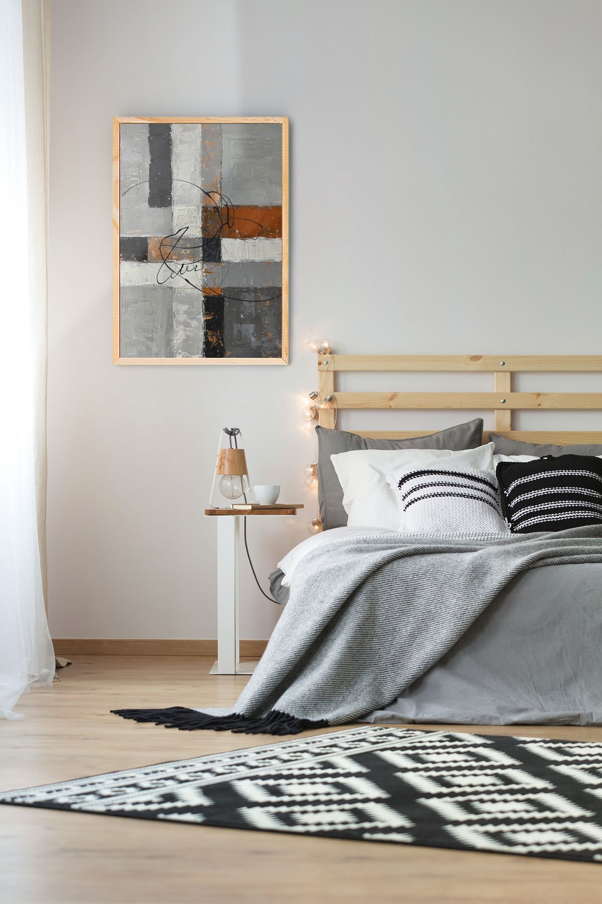 sames decoration Yağlı boya görünümlü modern tarz soyut tablo