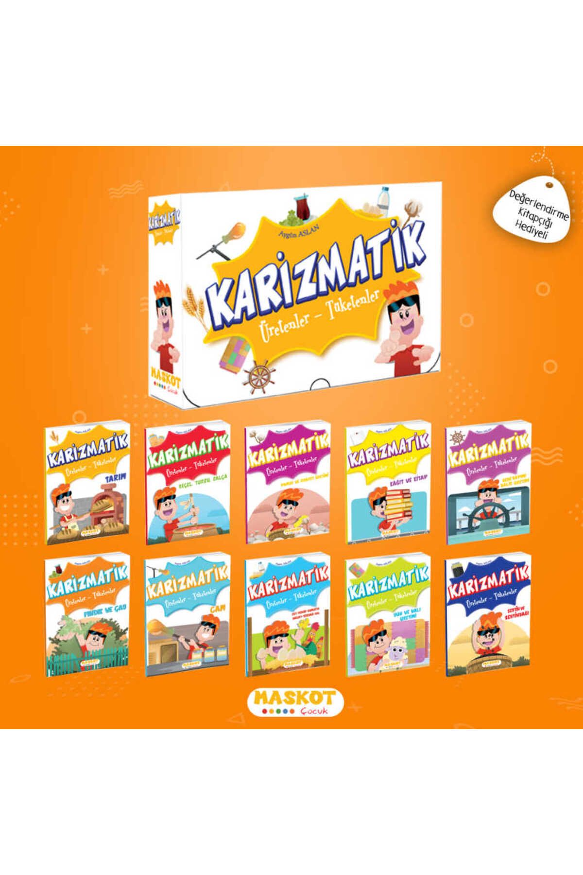 3K YAYIN Maskot Çocuk Yayınları Üretenler Tüketenler KARİZMATİK Hikaye Serisi 10 Kitap D.K. Hediyeli(4.Sınıf)