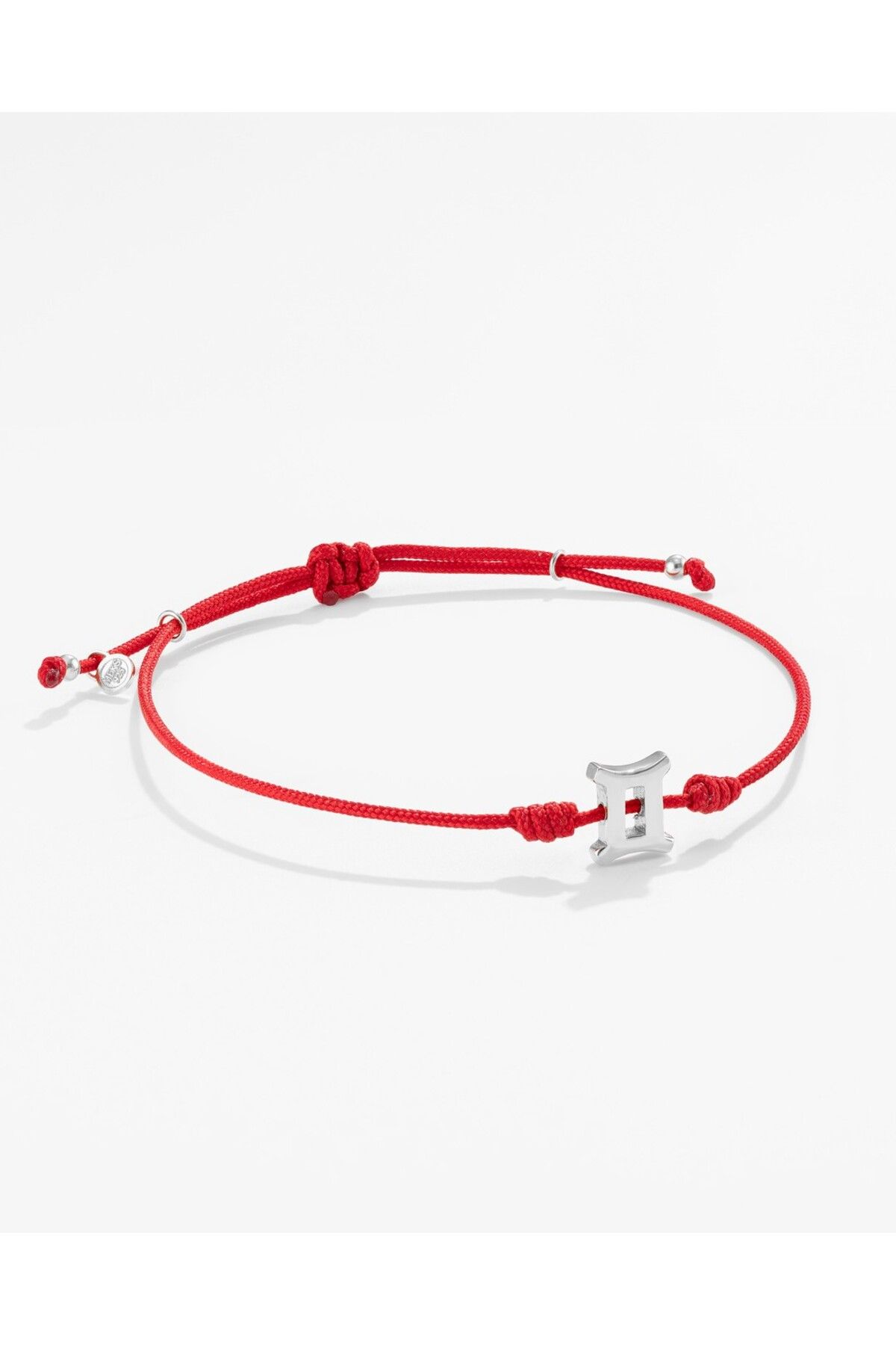 MEKS JEWELS Gümüş İkizler Burcu Kırmızı Bileklik