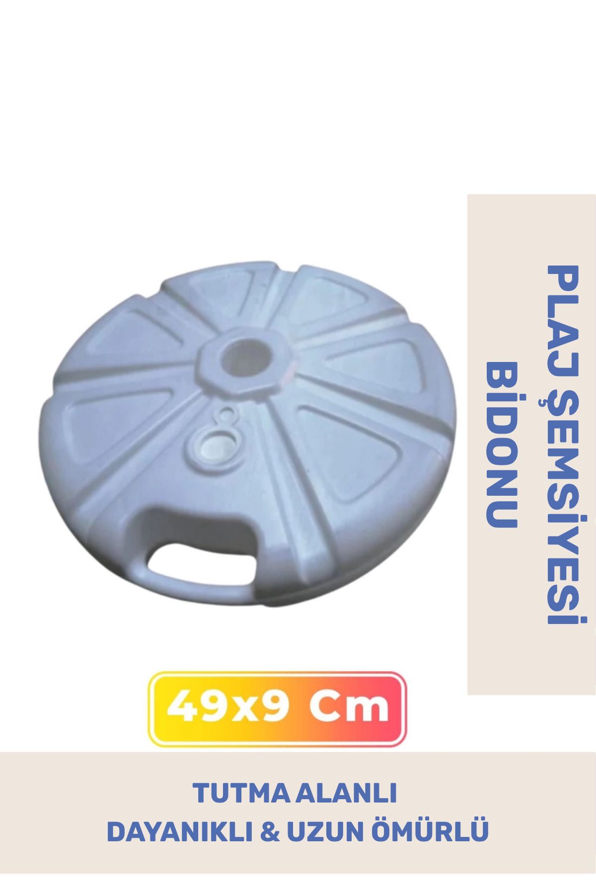 PeraNova Premium Üretim Dayanıklı Malzemeden Üretilmiş Plastik 49x9 cm Plaj Kamp Balık Bahçe Şemsiyesi Bidonu