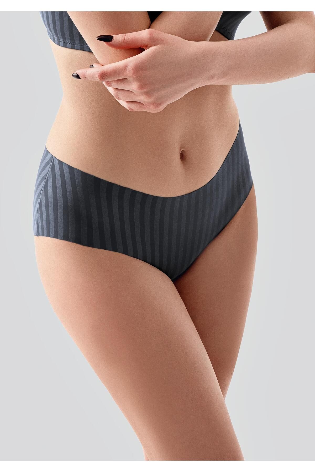 C&City-Laser Cut Seamless Hipster Panties C19212 Anthracite 2
