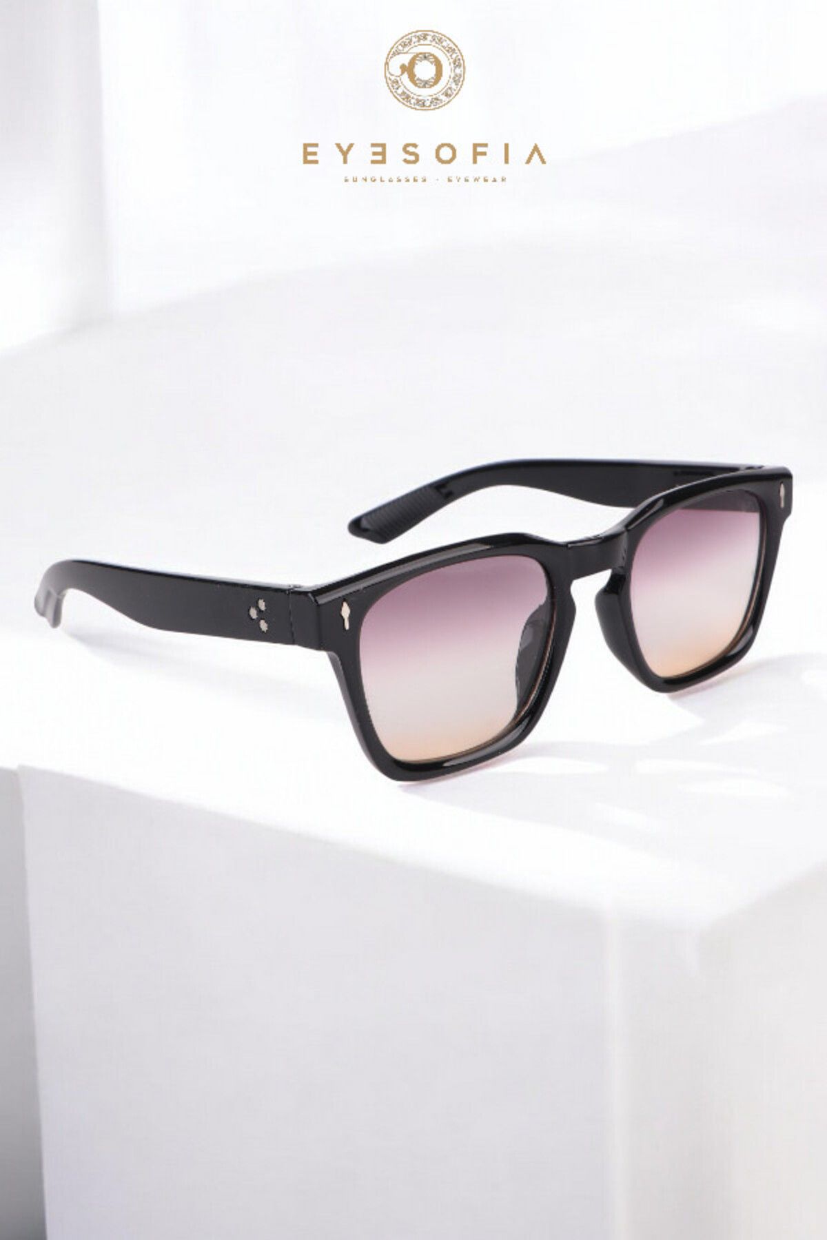 Eyesofia Swan Unisex Lüx Cam Siyah Füme Güneş Gözlüğü