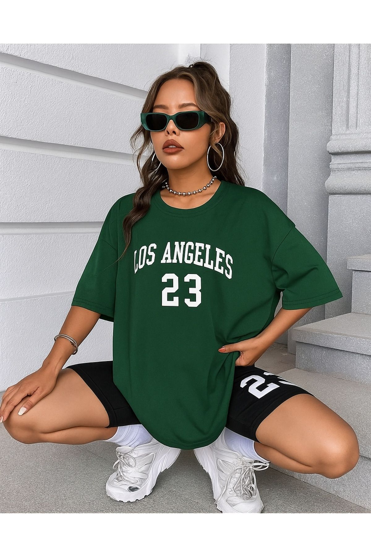 BENROMA Los Angeles Baskılı Oversize Unisex Tişört