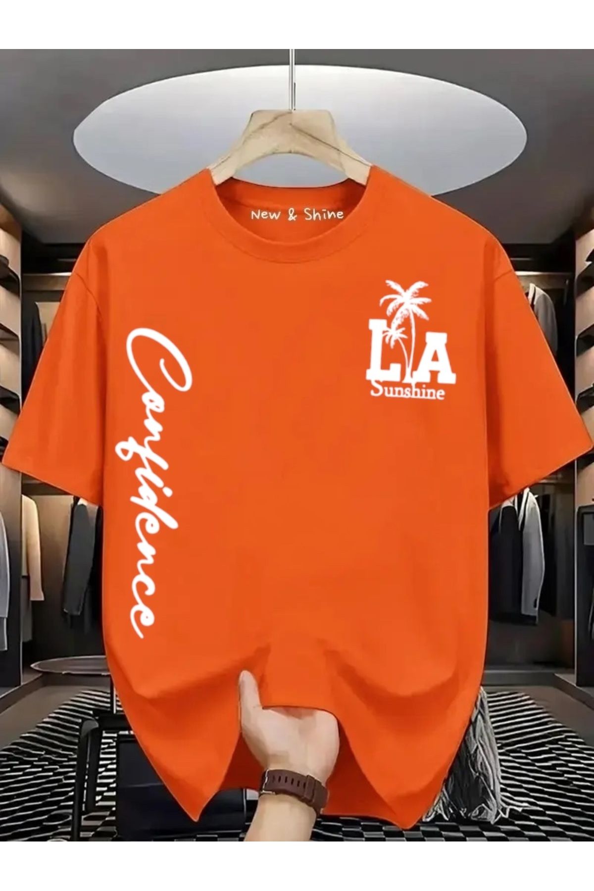 New Shine LA CALİFORNIA Baskılı Oversize T-Shirt