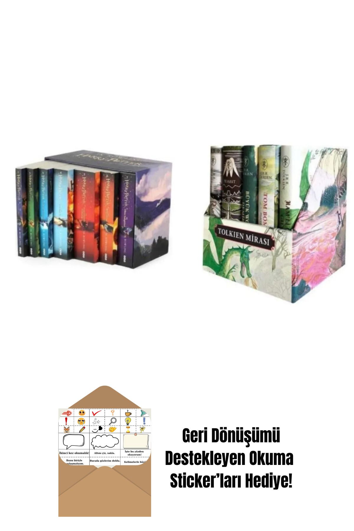 İthaki Yayınları Tolkien Mirası Harry Potter Set + Okuma Sticker'ları