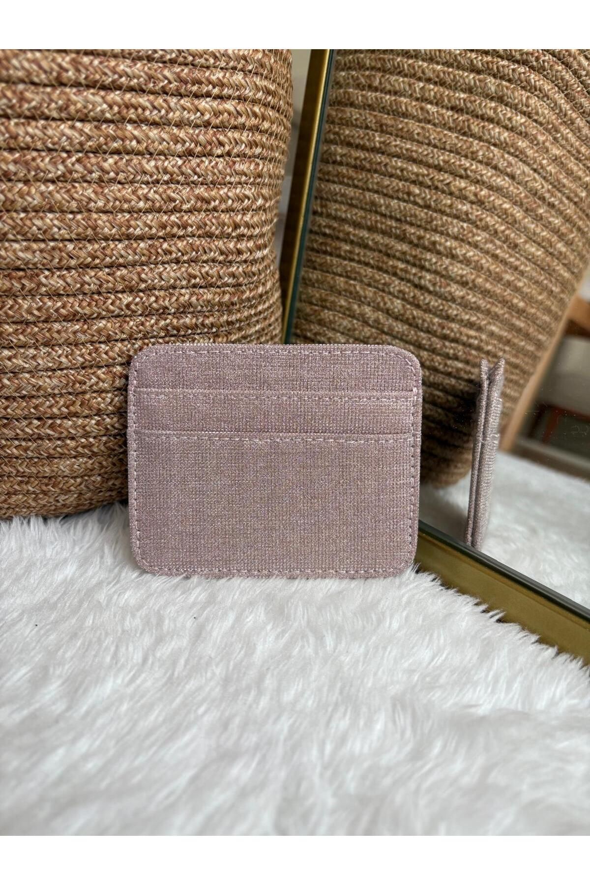 Z&M COLLECTION BAG SHOPPİNG Parlak Simli Ultra İnce Kadın Kartlık
